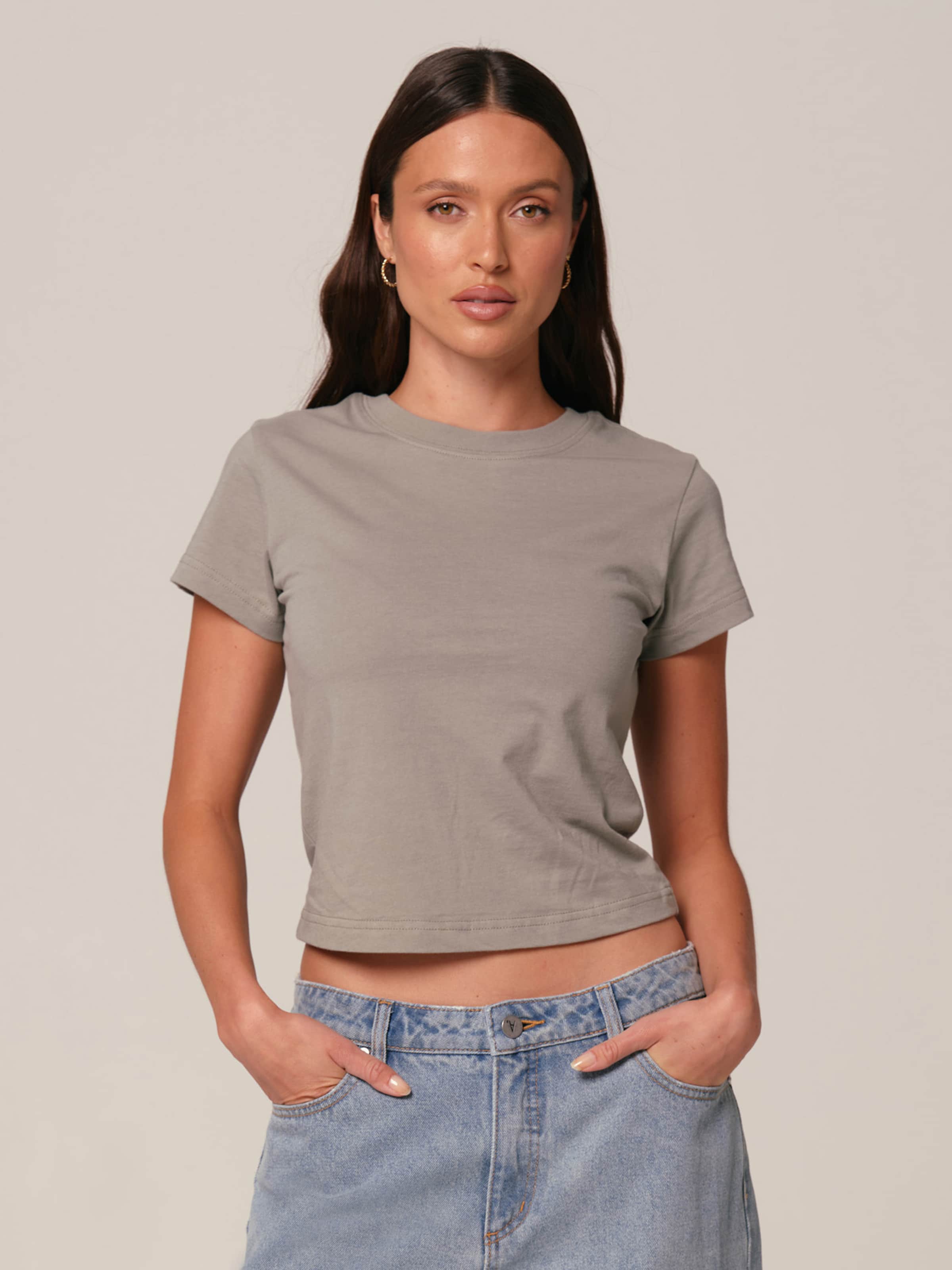 Baby Tee In Faded Olive
