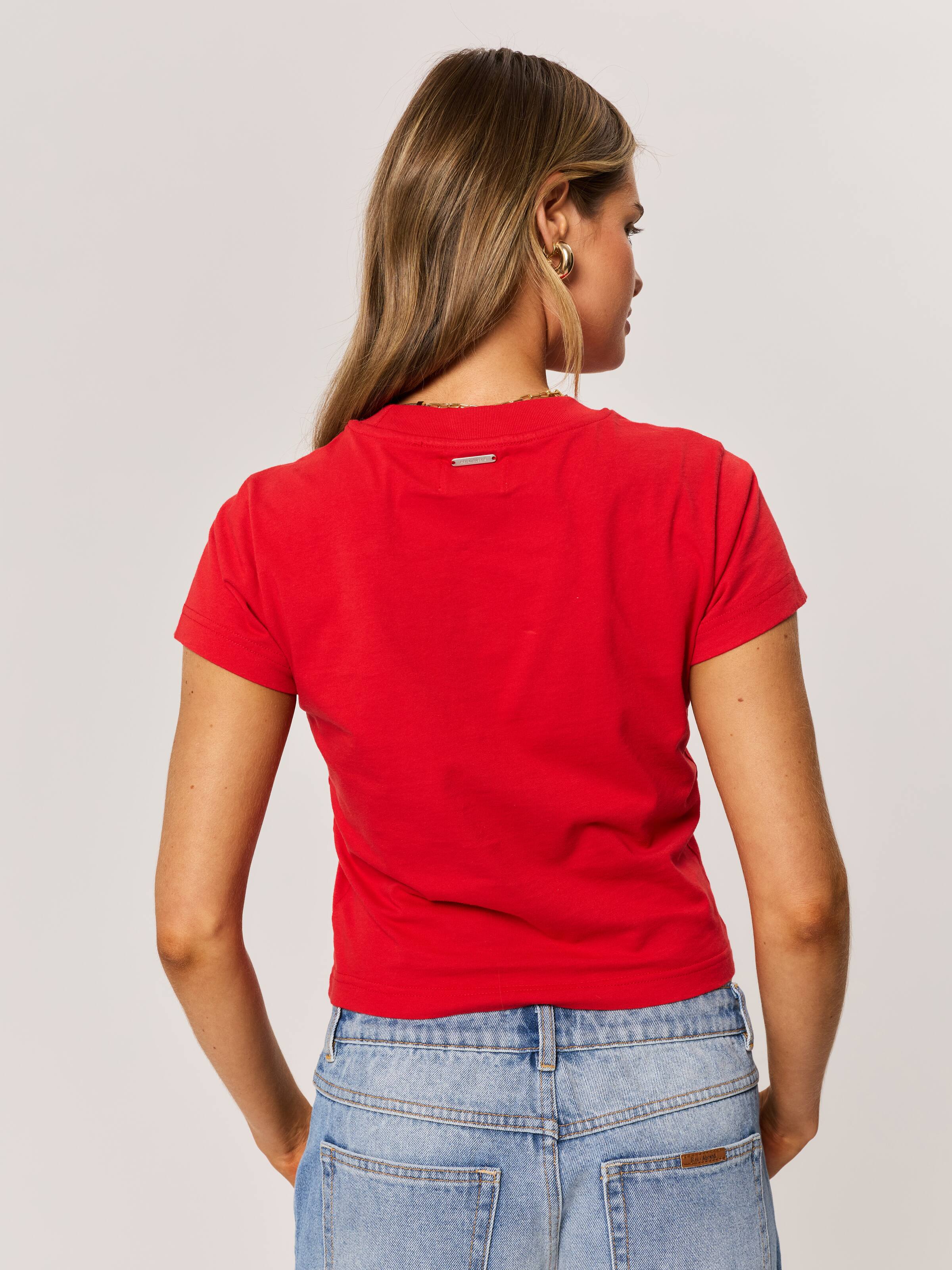 Baby Tee California Baby In Red