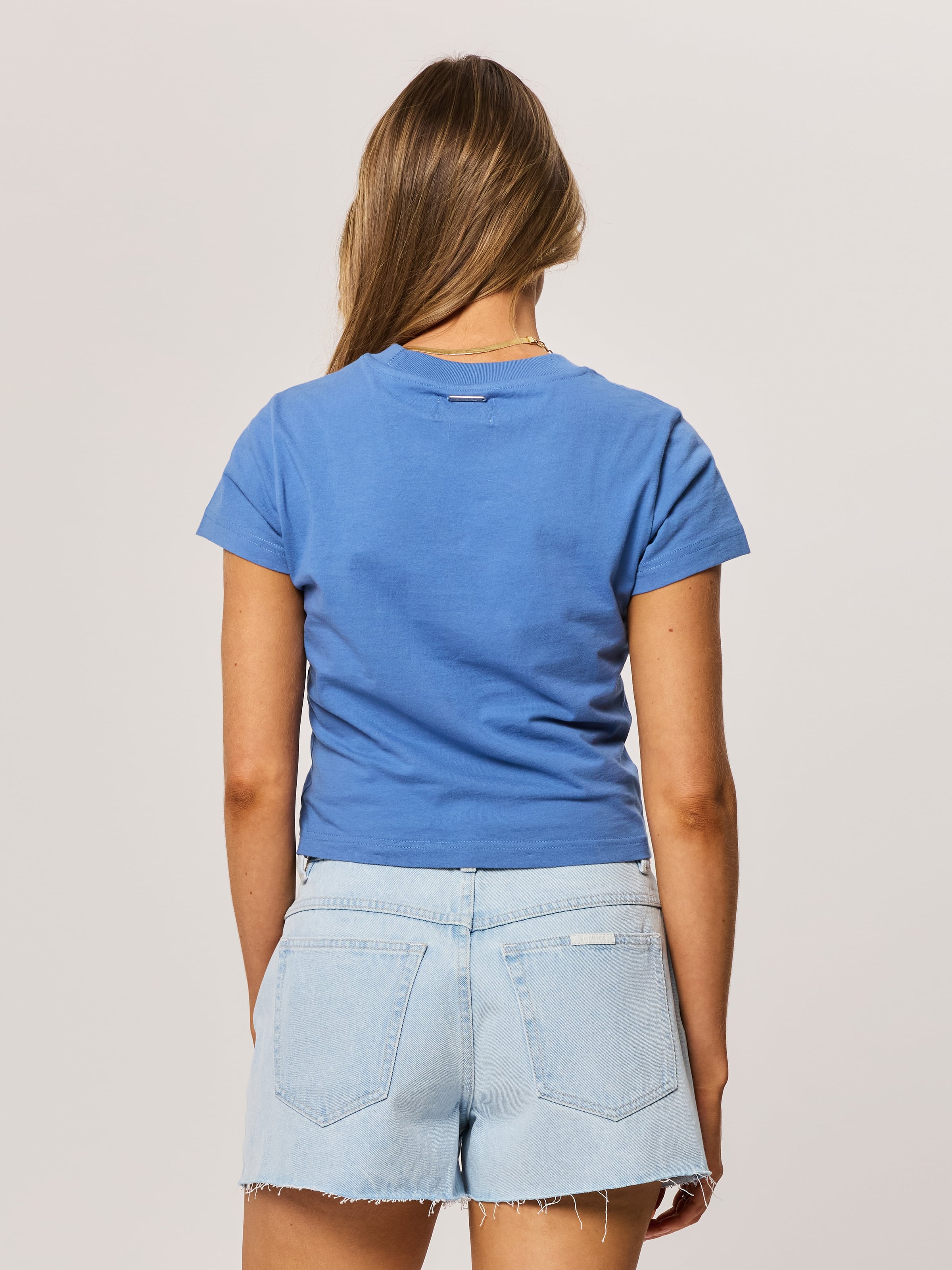 Baby Tee In Mid Indigo