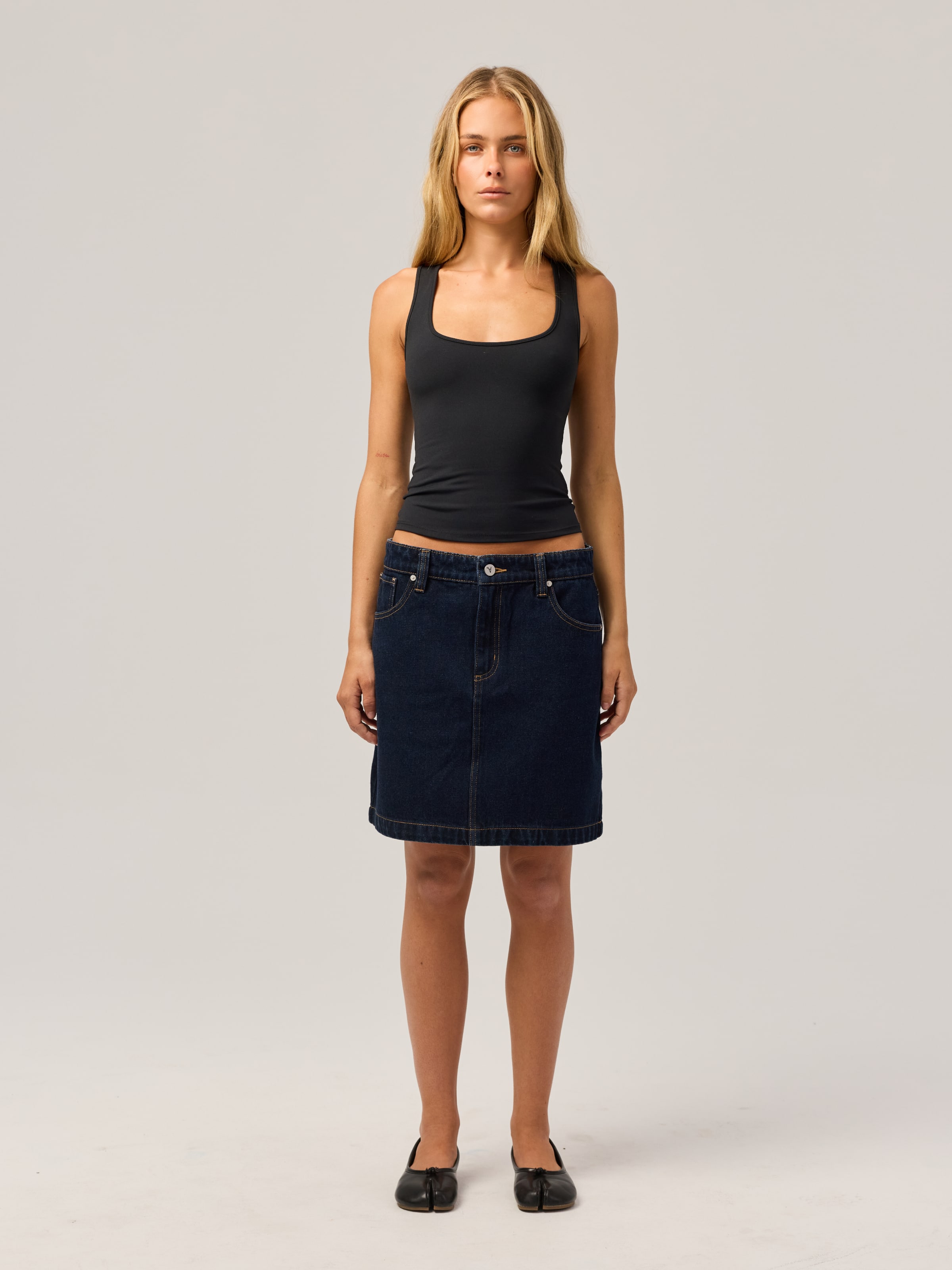 Midi Skirt In Isabel Rinse