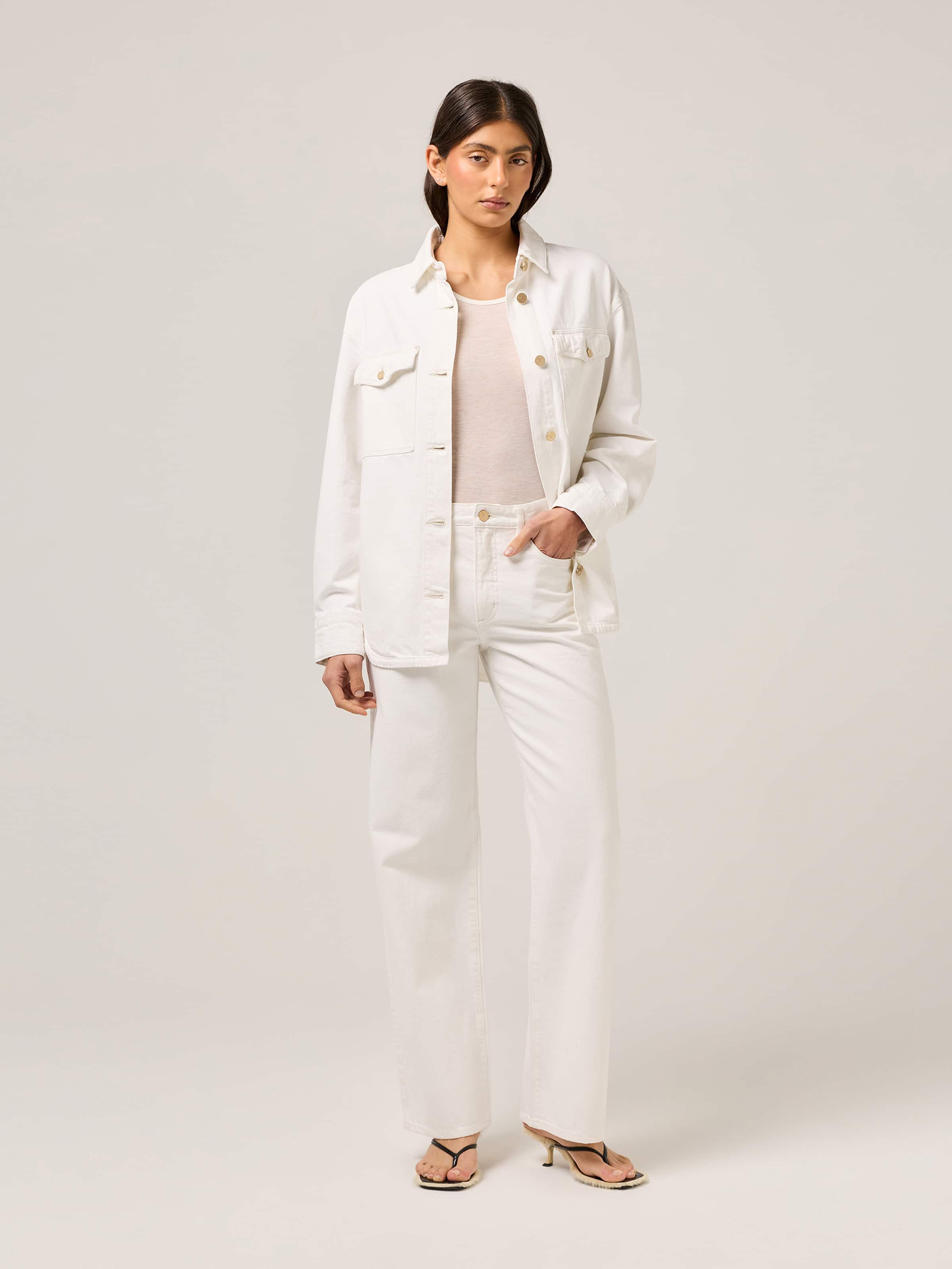 Shacket In Hope White