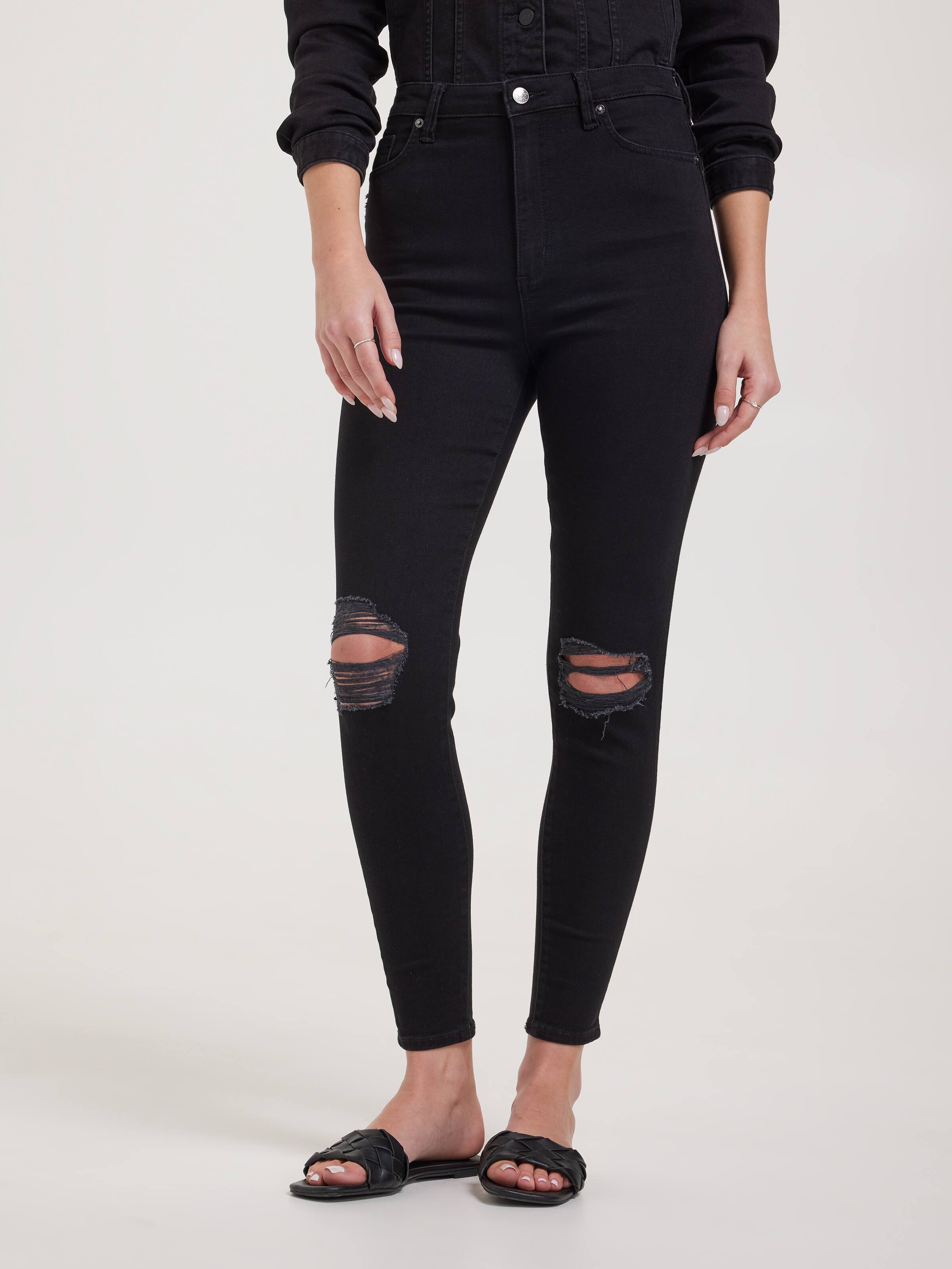 Hi Rider Super Skinny Jean In Black Ruin