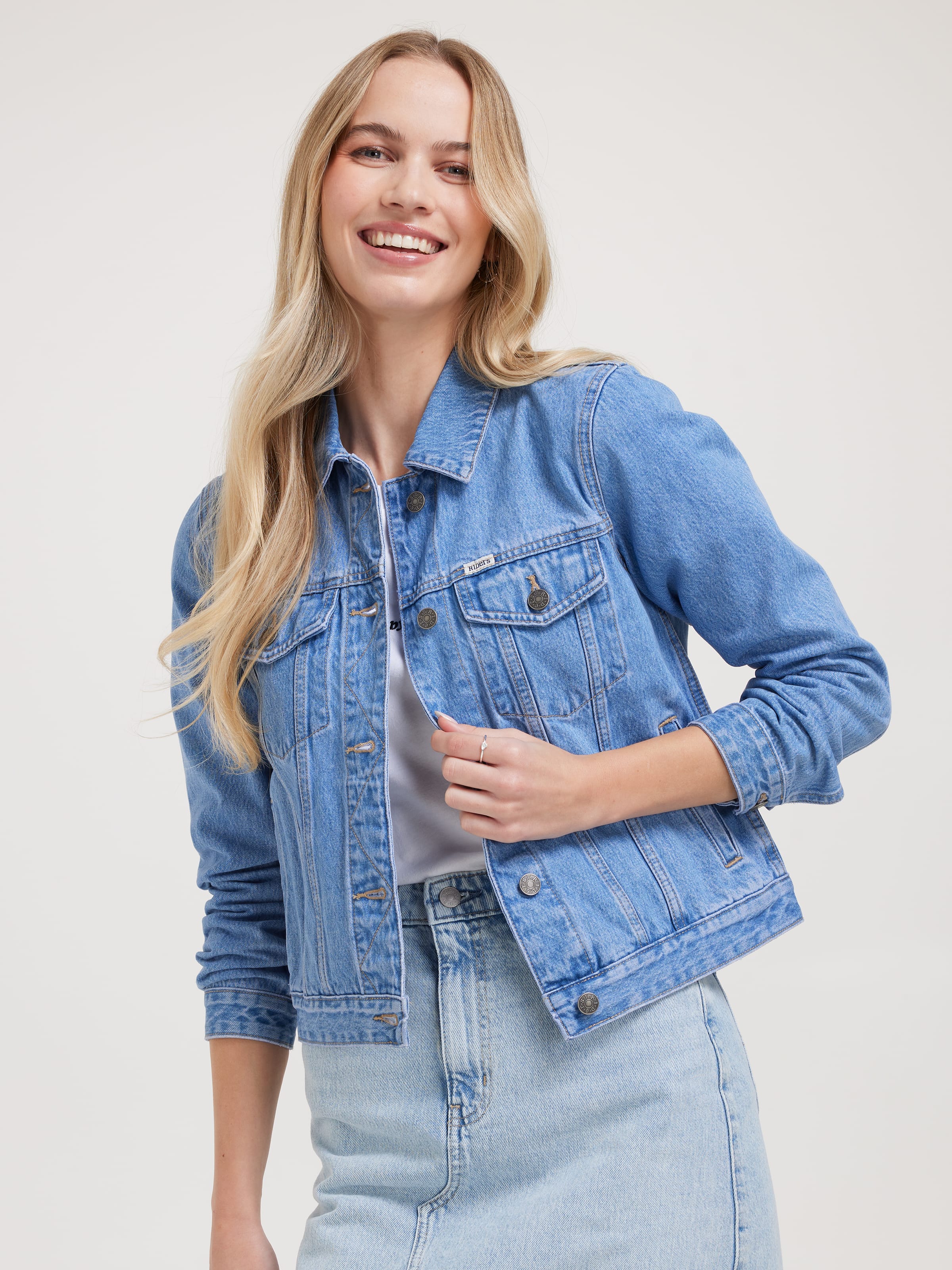 Essential Denim Jacket In Marlene Blue