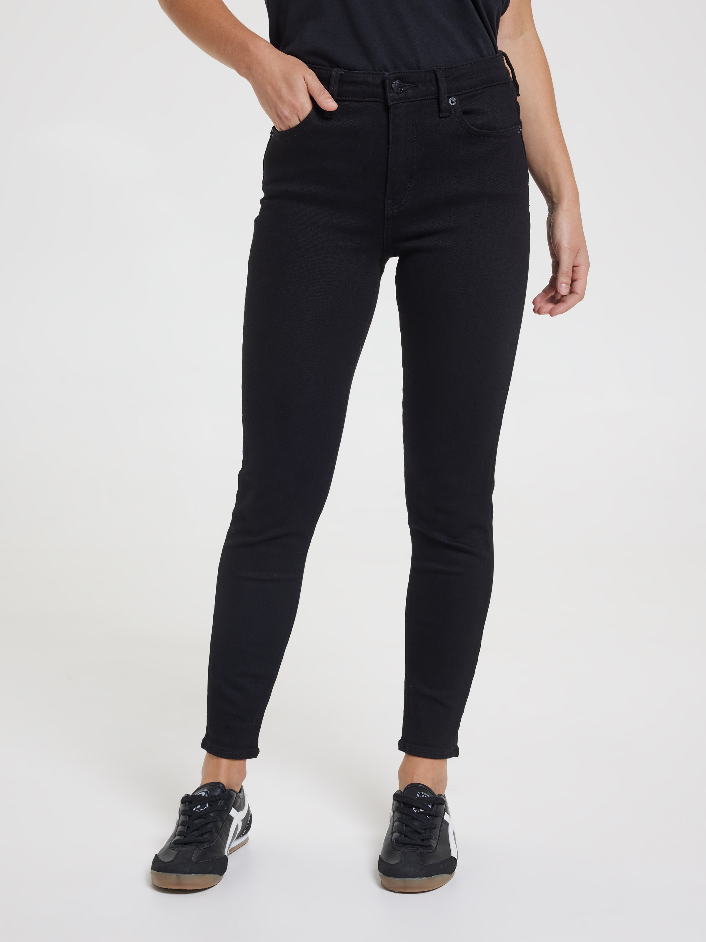 Mid Ankle Skimmer In Black Onyx