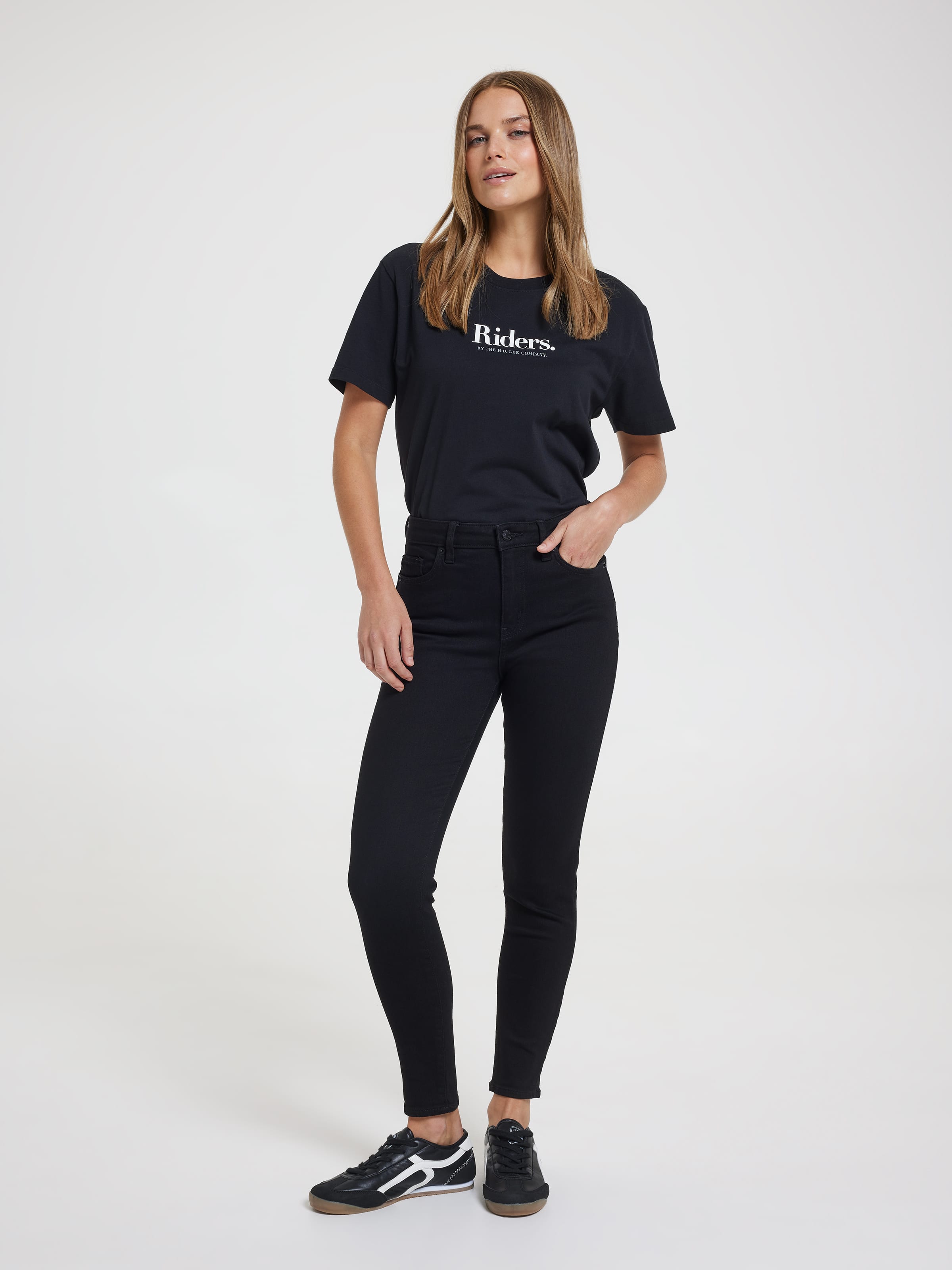 Mid Ankle Skimmer In Black Onyx