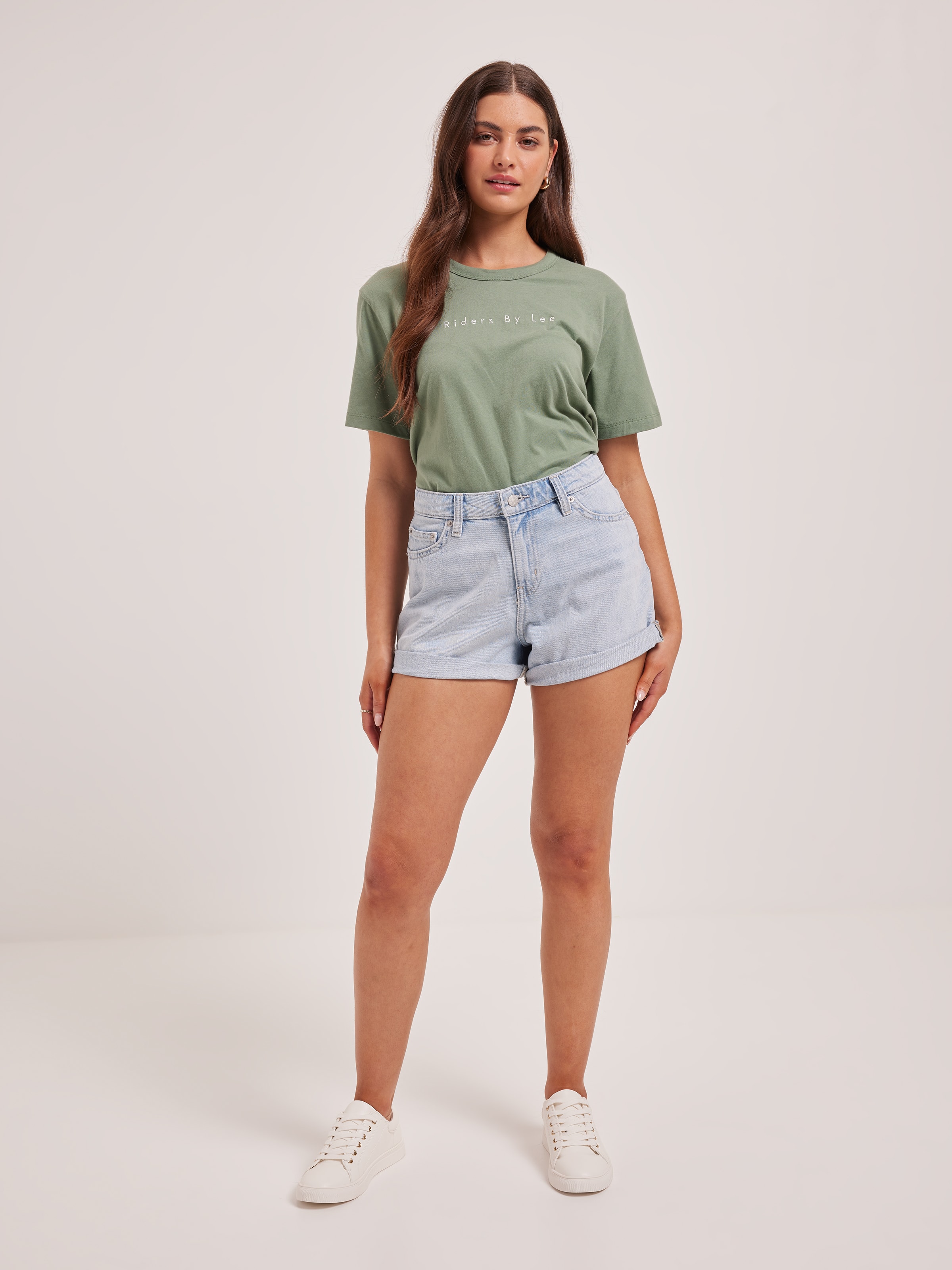 Mid Slouch Short In Blue Mirror