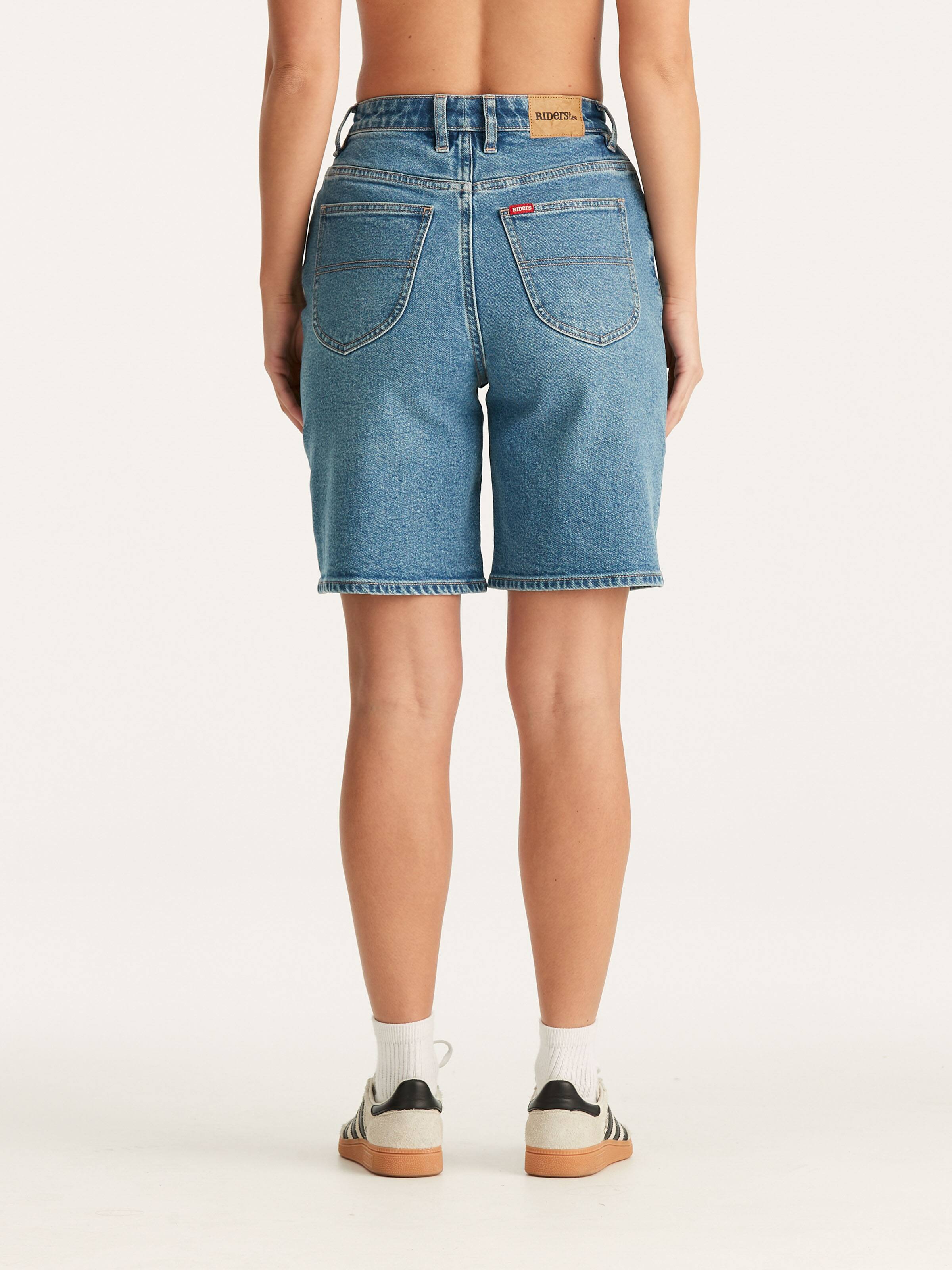 Hi Straight Curvy Short In Blue Enigma