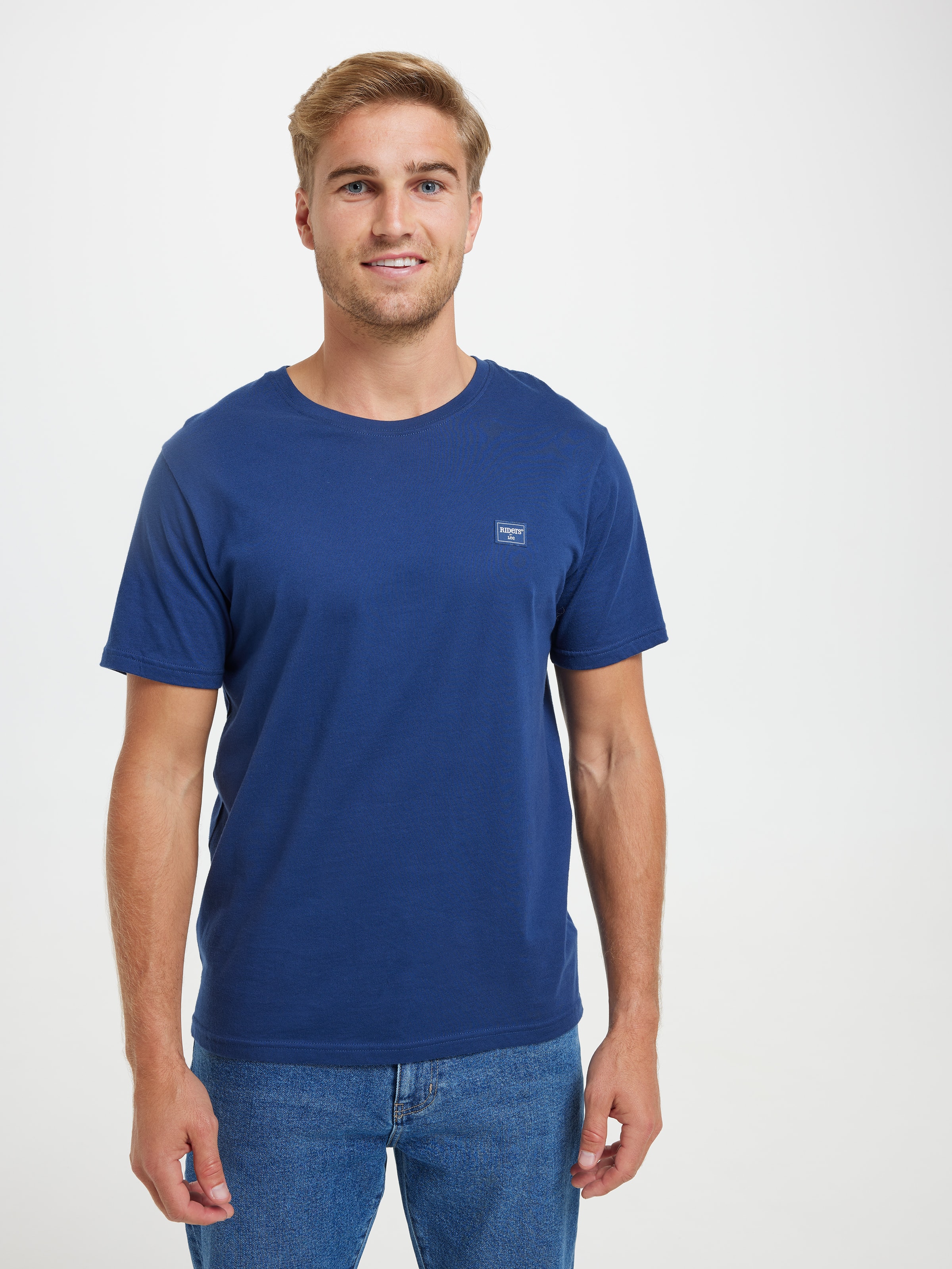 Origins Relaxed Tee In Washed Navy