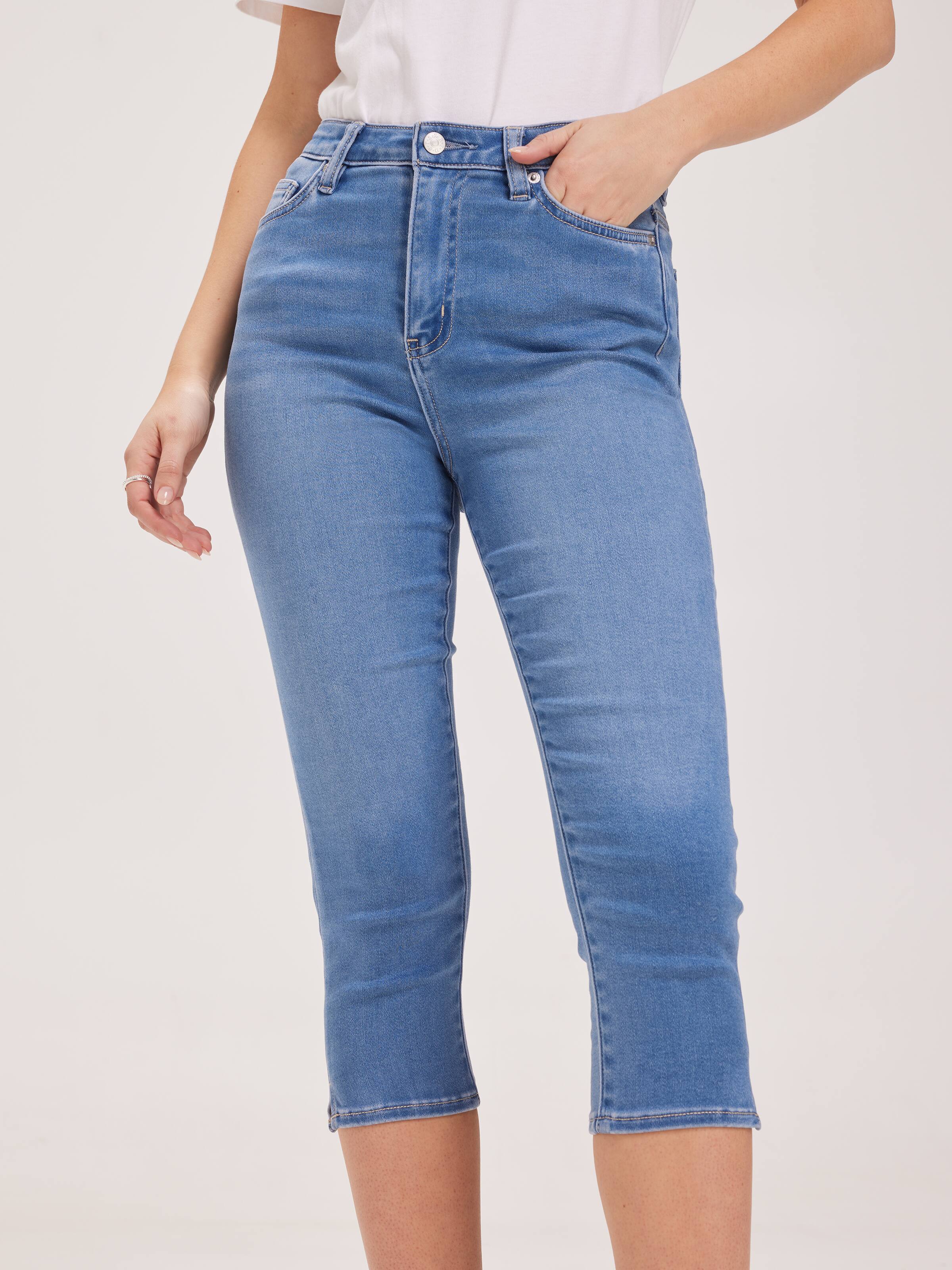 Hi Crop Jean In Blue Sunrise