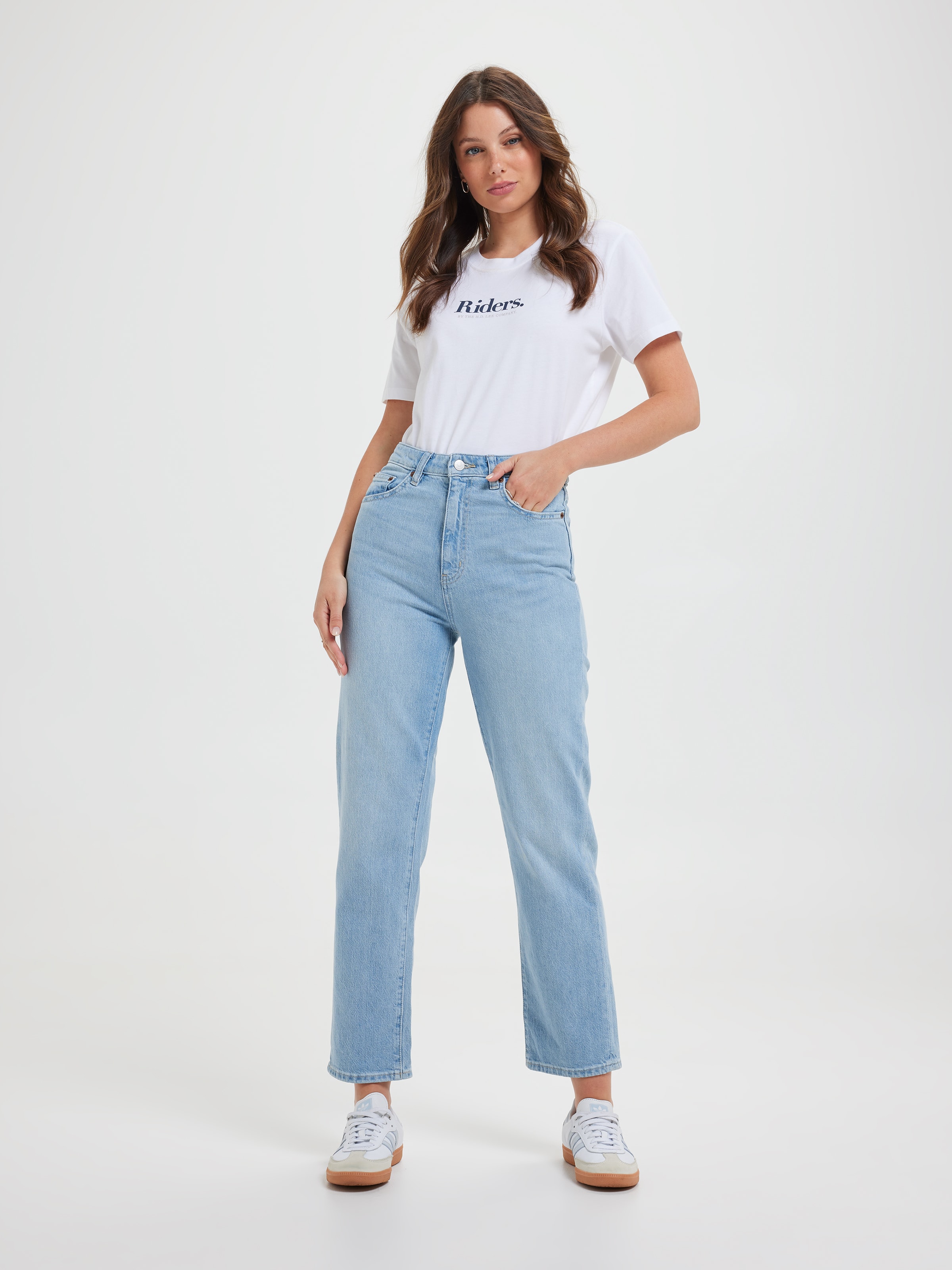 Hi Straight Jean In Faded Blue