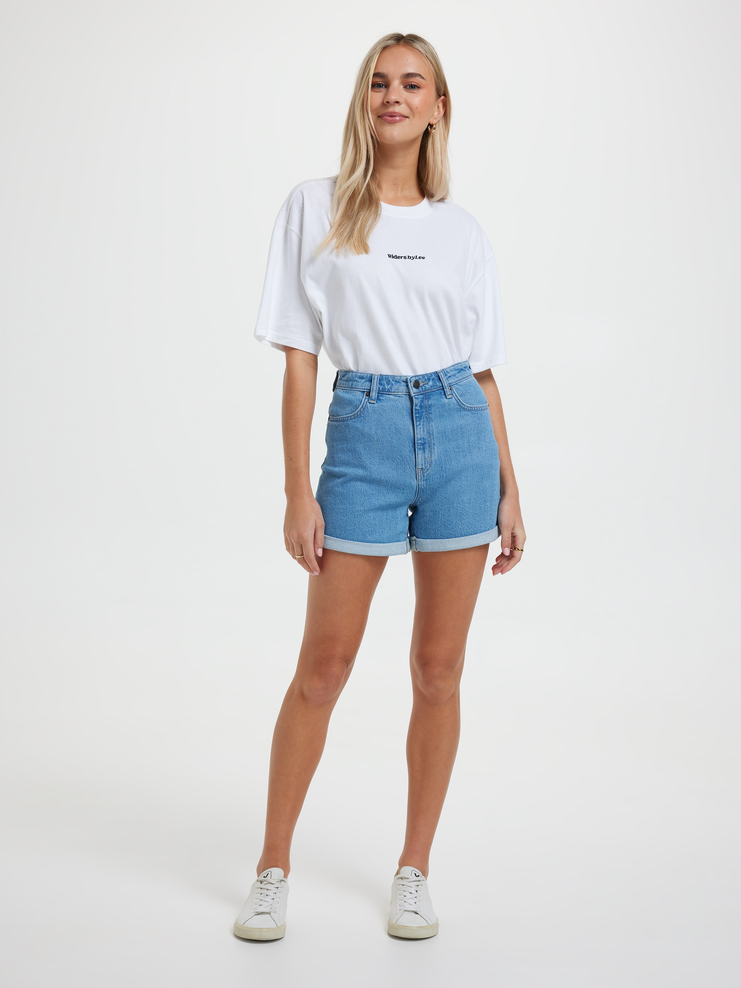 Essential Slouch Tee In Optic White