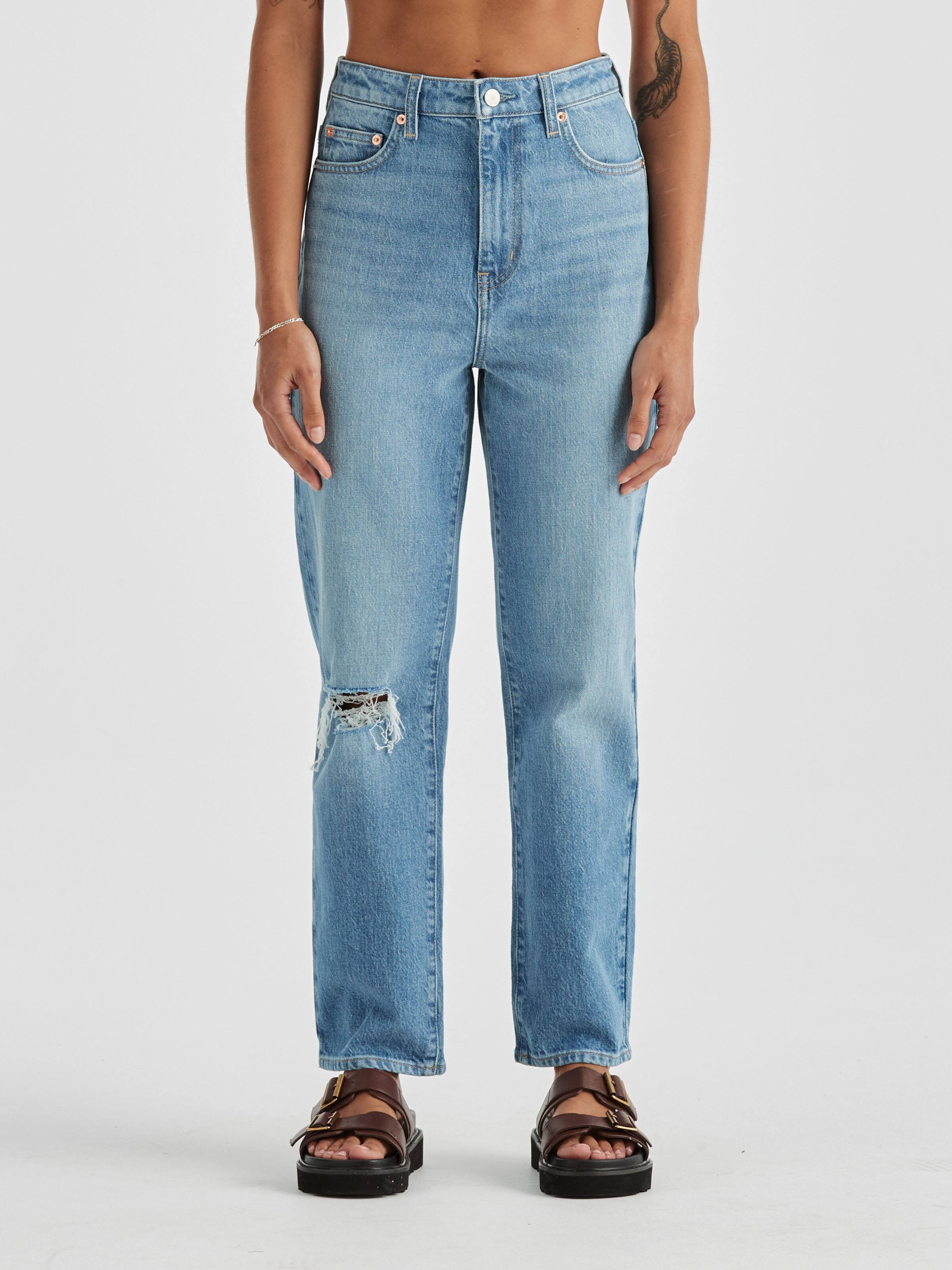 Hi Straight Jean In Blue Fusion
