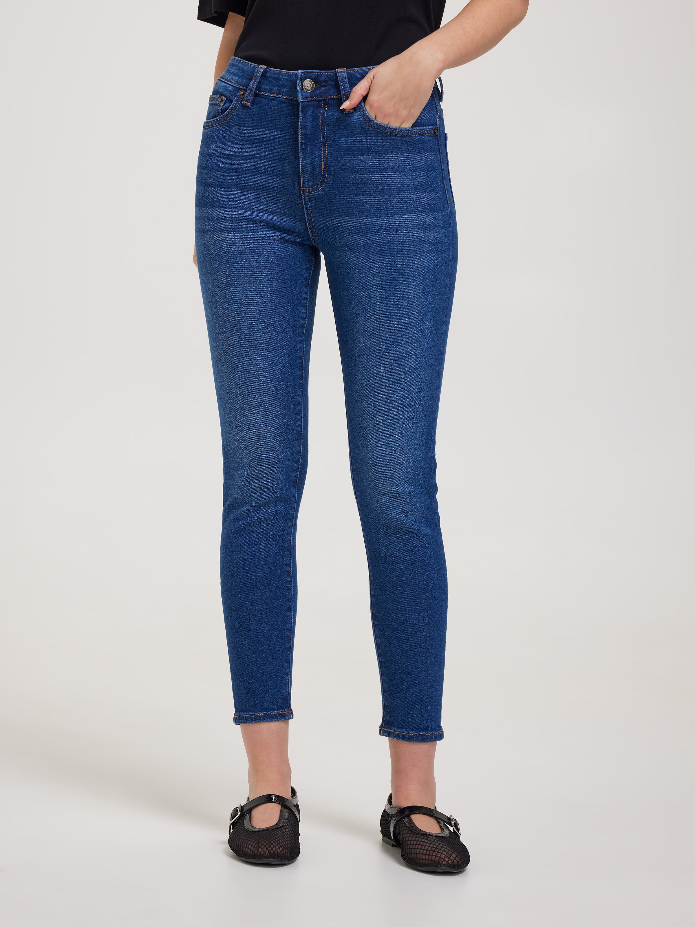 Mid Ankle Skimmer In Atmospheric Blue