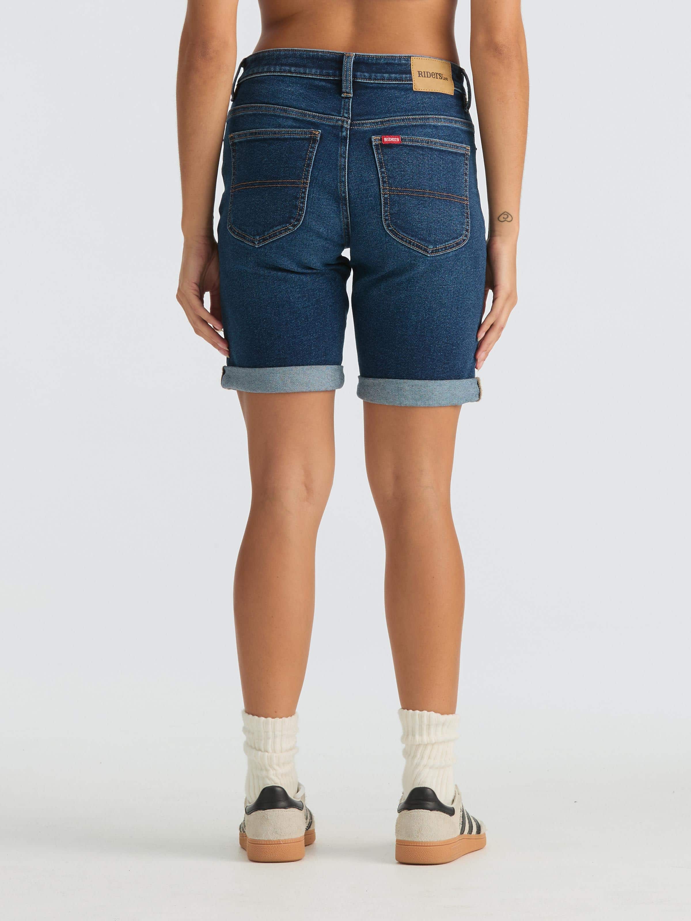 Knee Length Short In Deep Indigo