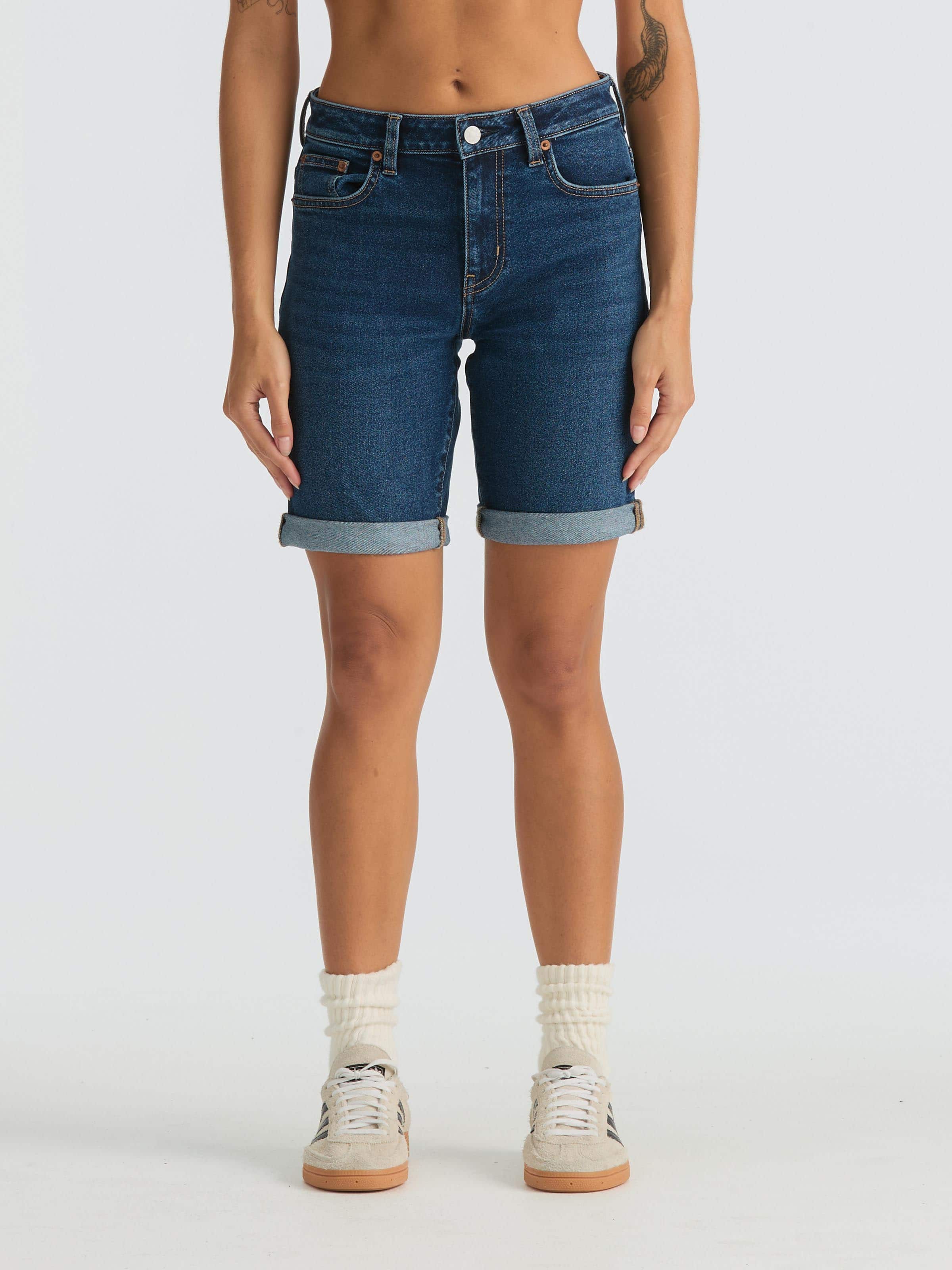 Knee Length Short In Deep Indigo