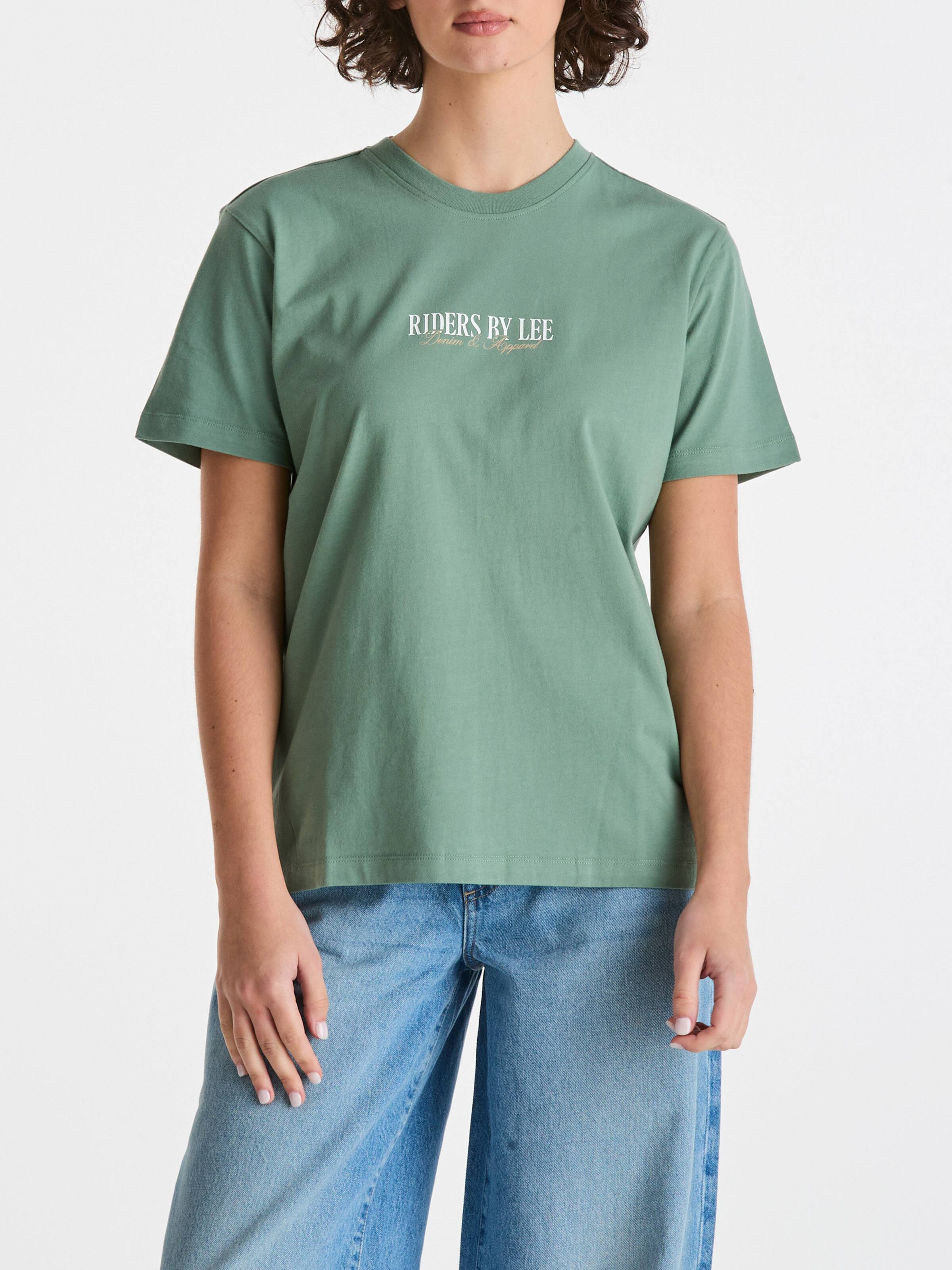 Relaxed Tee In Moss Green