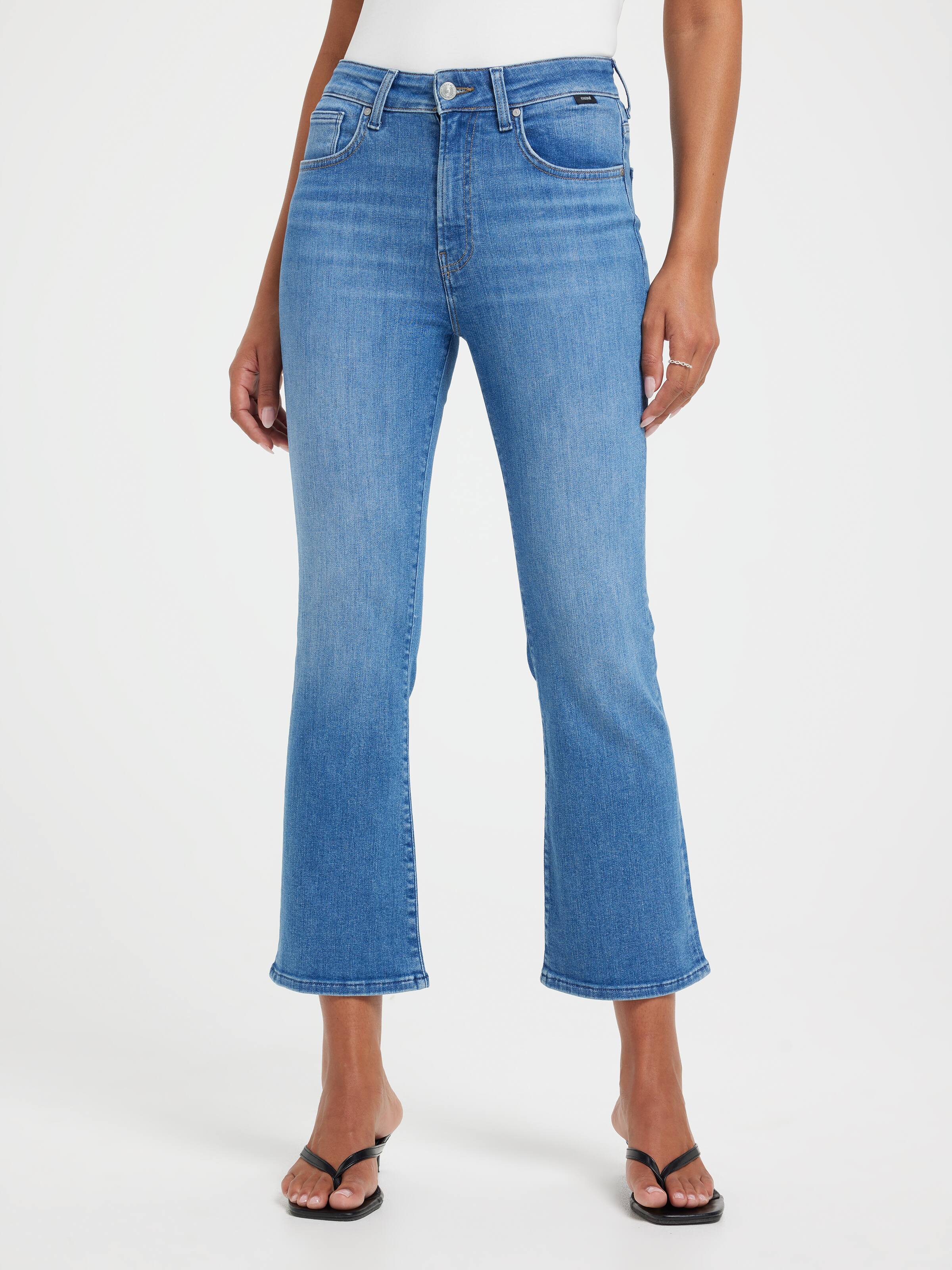 Anika Cropped Flare In Flex Blue