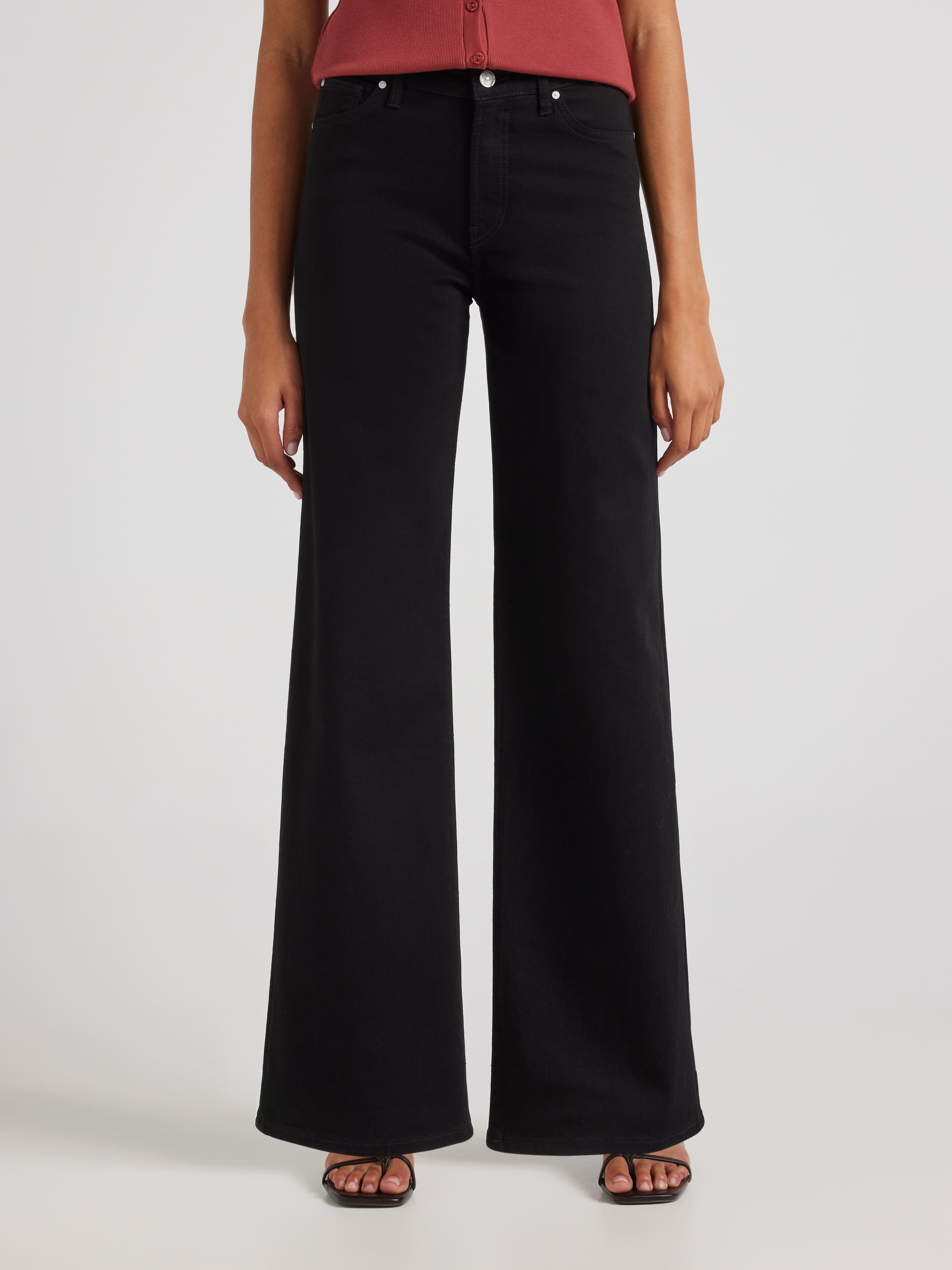 Paloma Wide Leg In Black Flex Blue