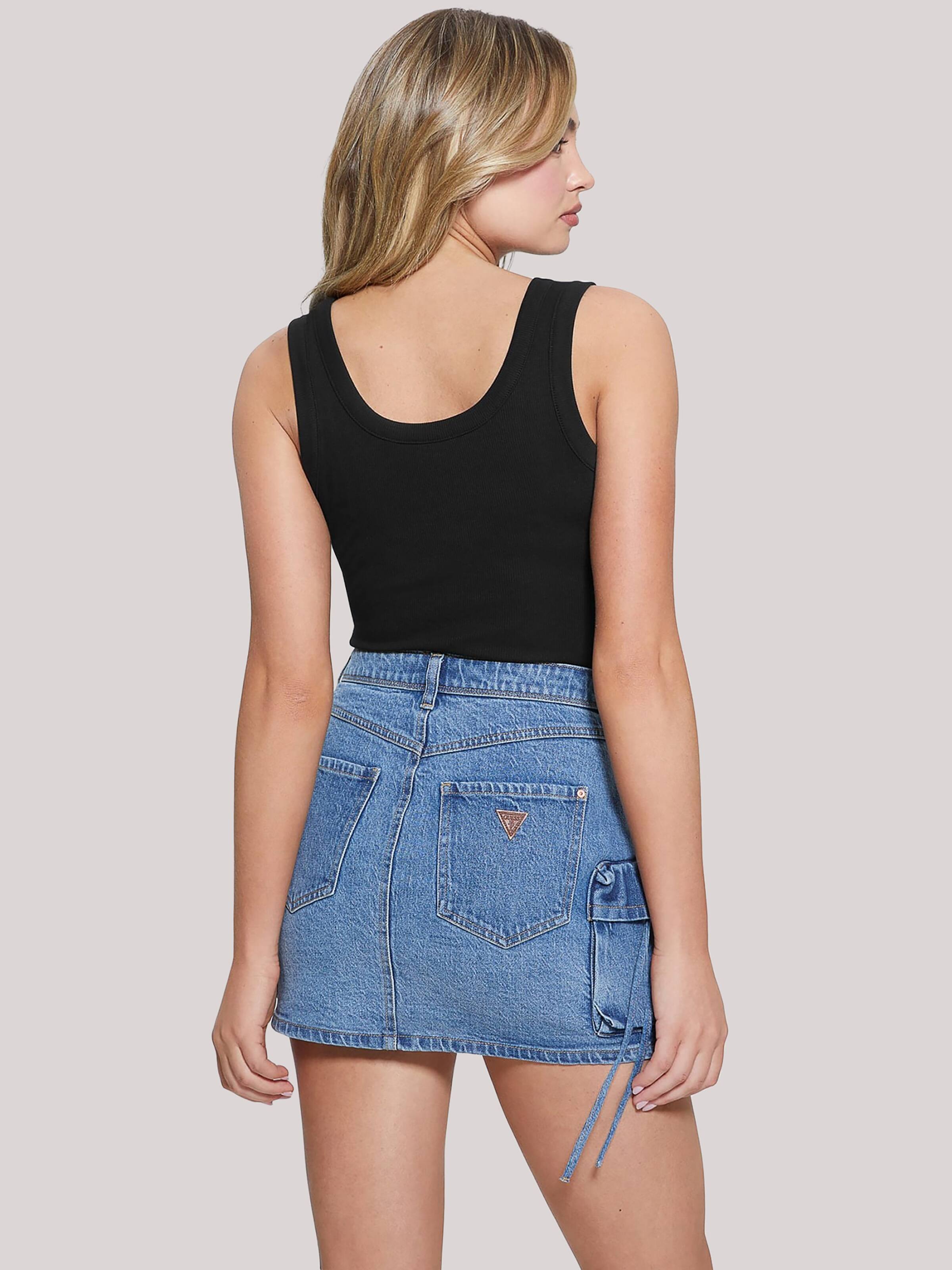 Triangle Bling Rib Tank In Black