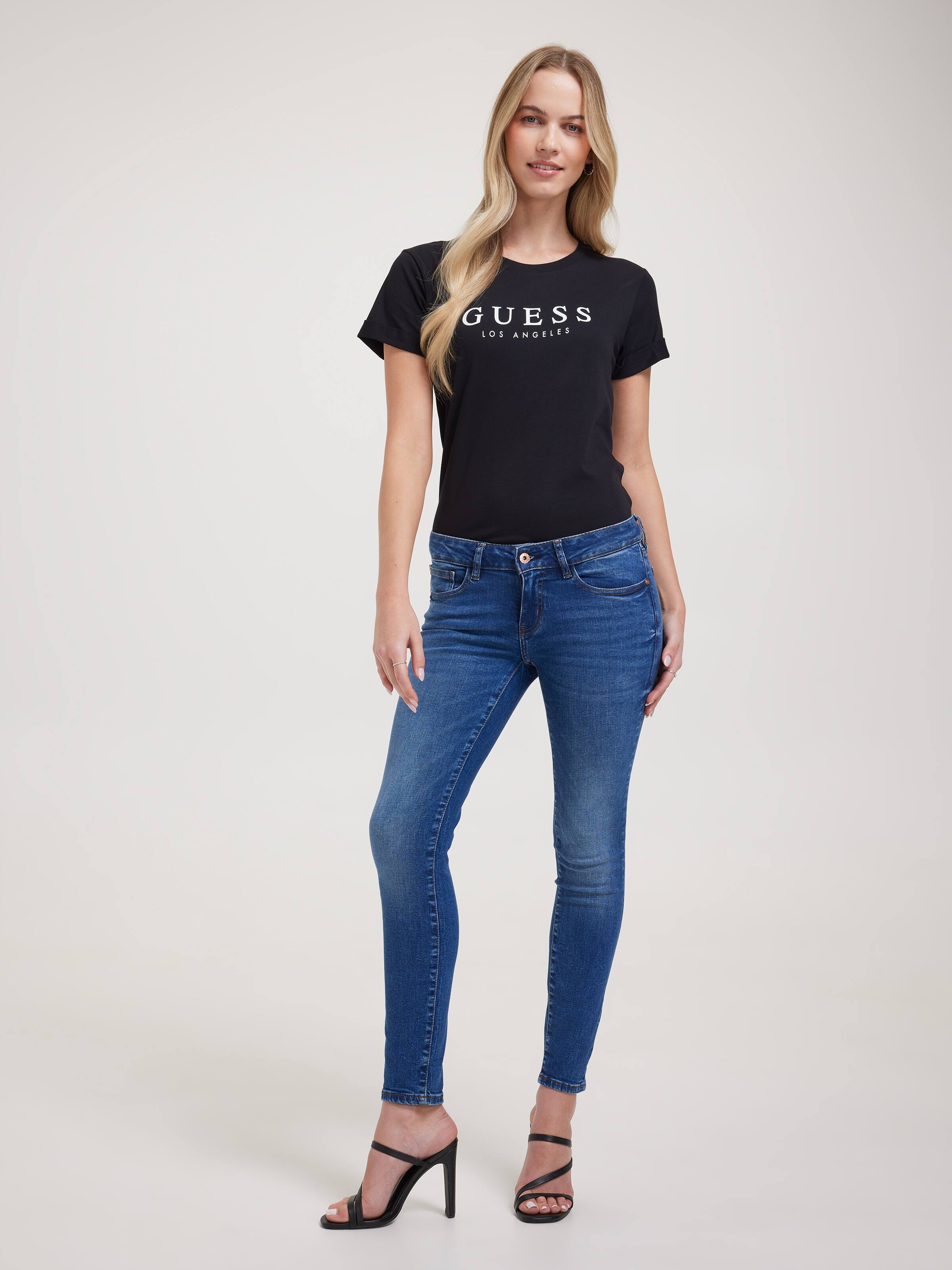 Roll Cuff Tee In Jet Black
