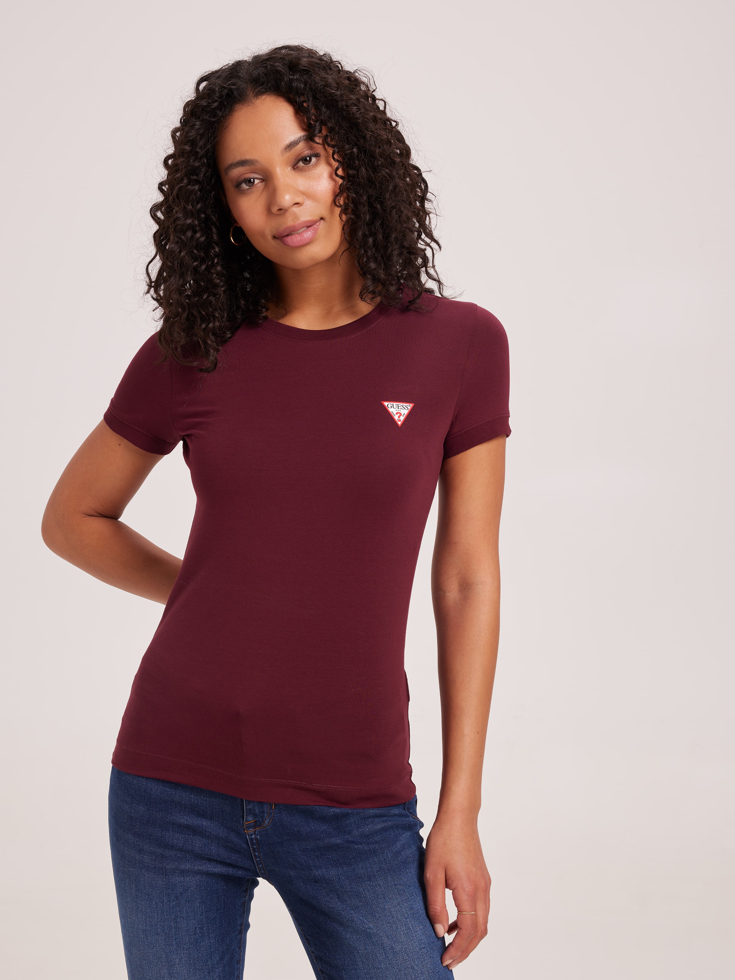 Mini Triangle Tee In Mystic Wine