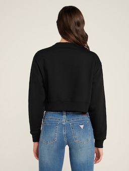 Velvet Sweatshirt In Black