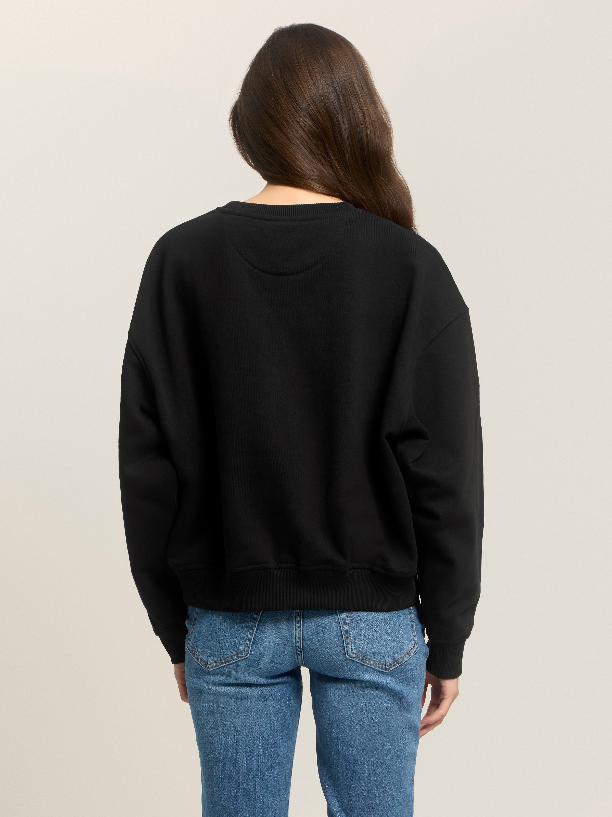 College Sweatshirt In Jet Black A996