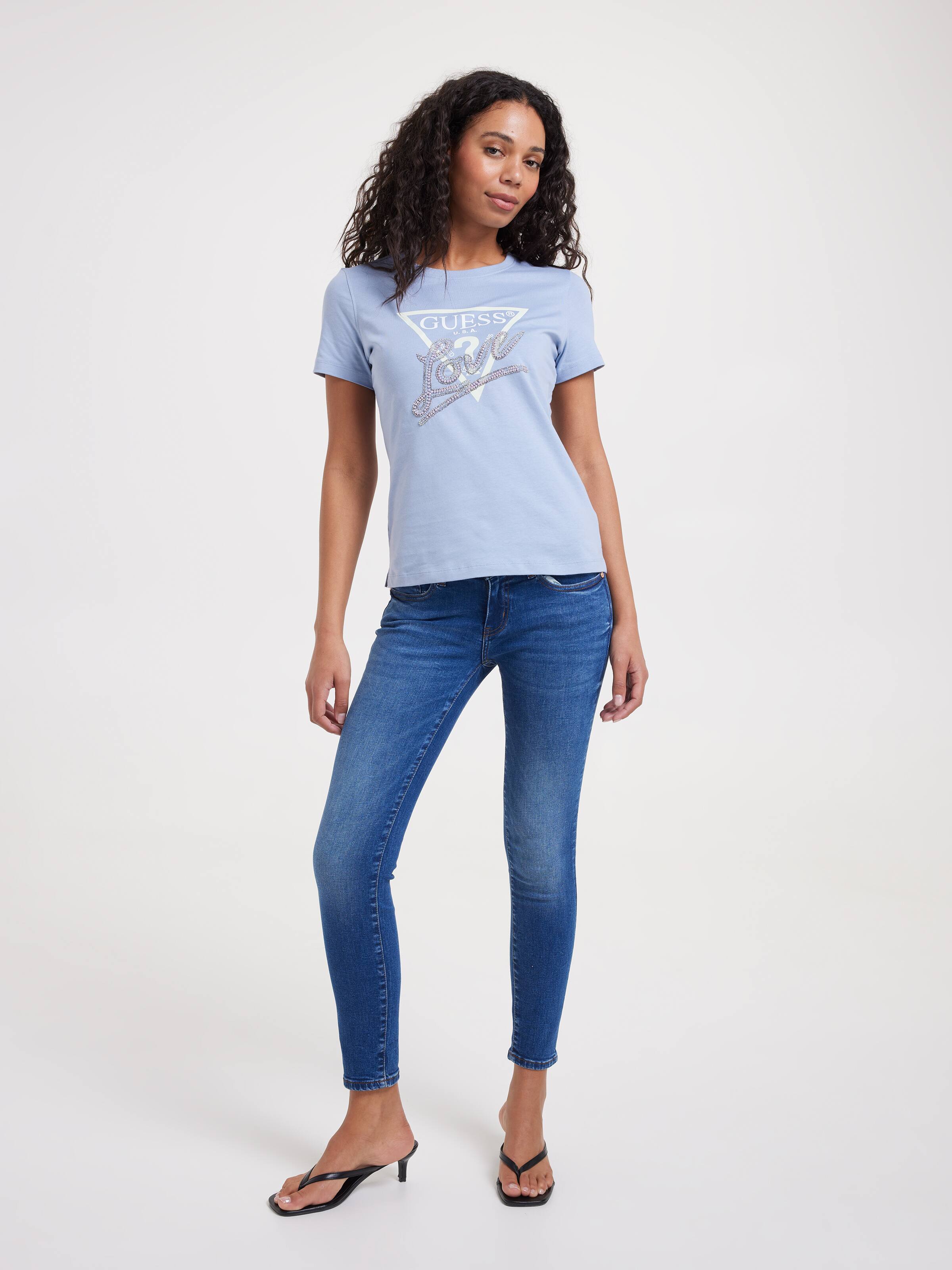 Love Triangle Tee In Nimbus Blue