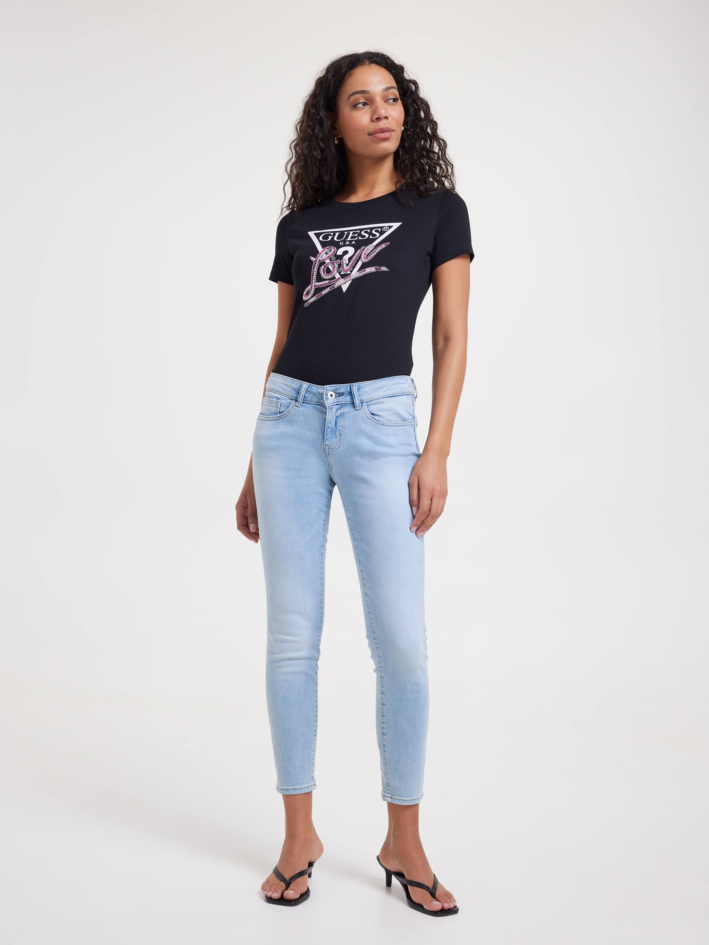 Love Triangle Tee In Jet Black
