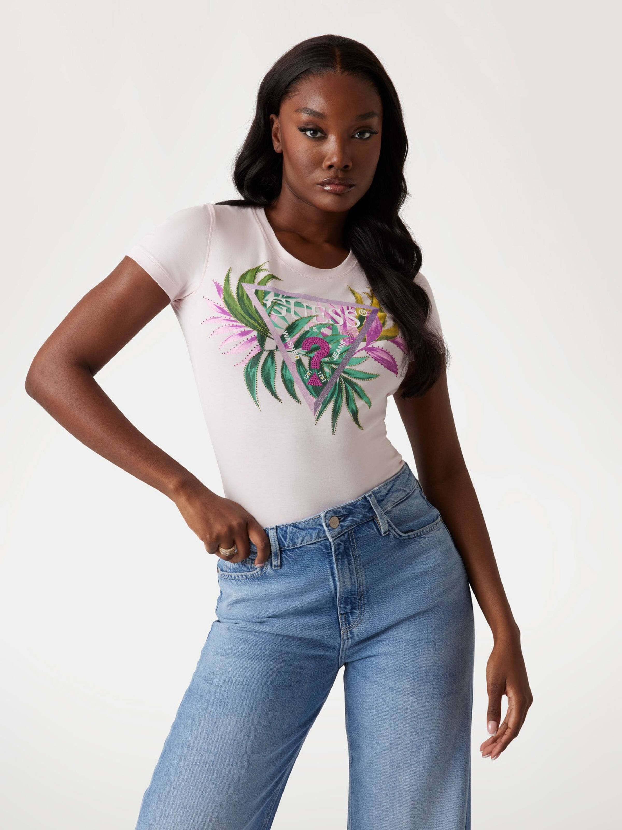 Leaf Triangle Tee In Low Key Pink