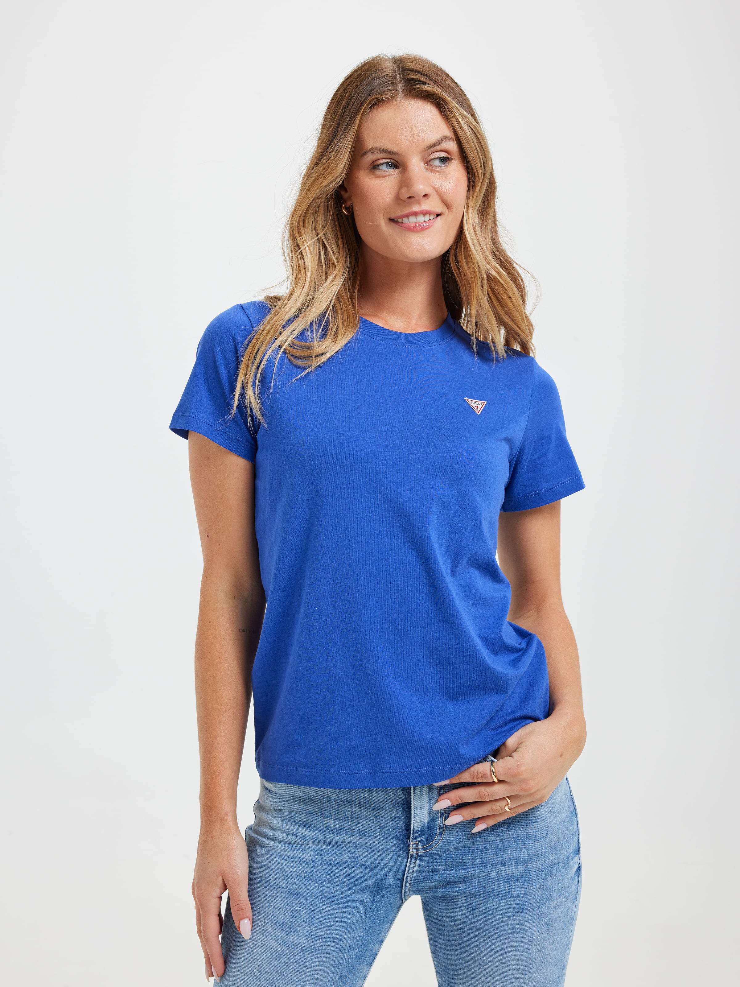 Jeans Regular Mini Triangle Tee In Regal Blue