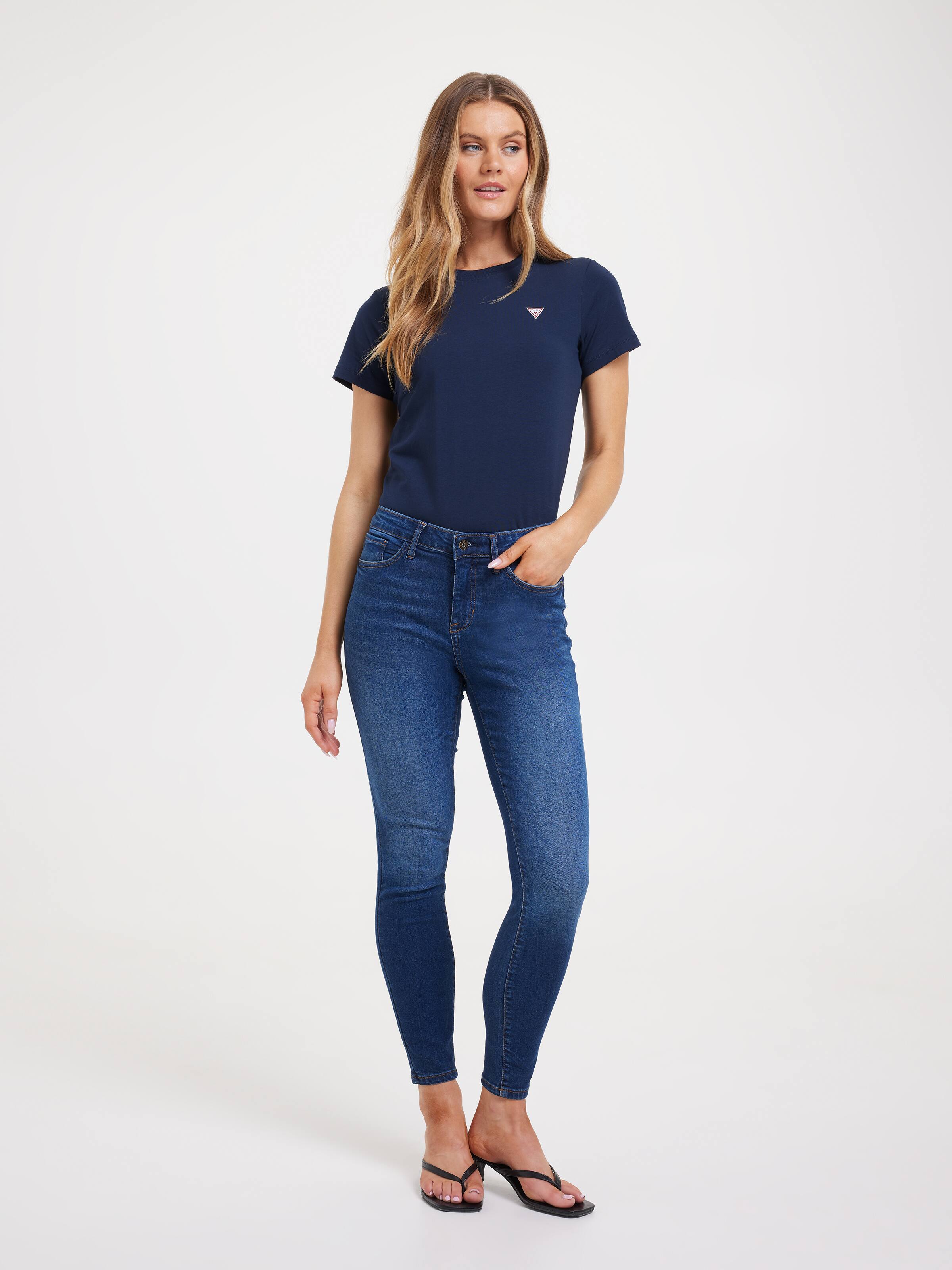 Jeans Regular Mini Triangle Tee In Daring Ocean