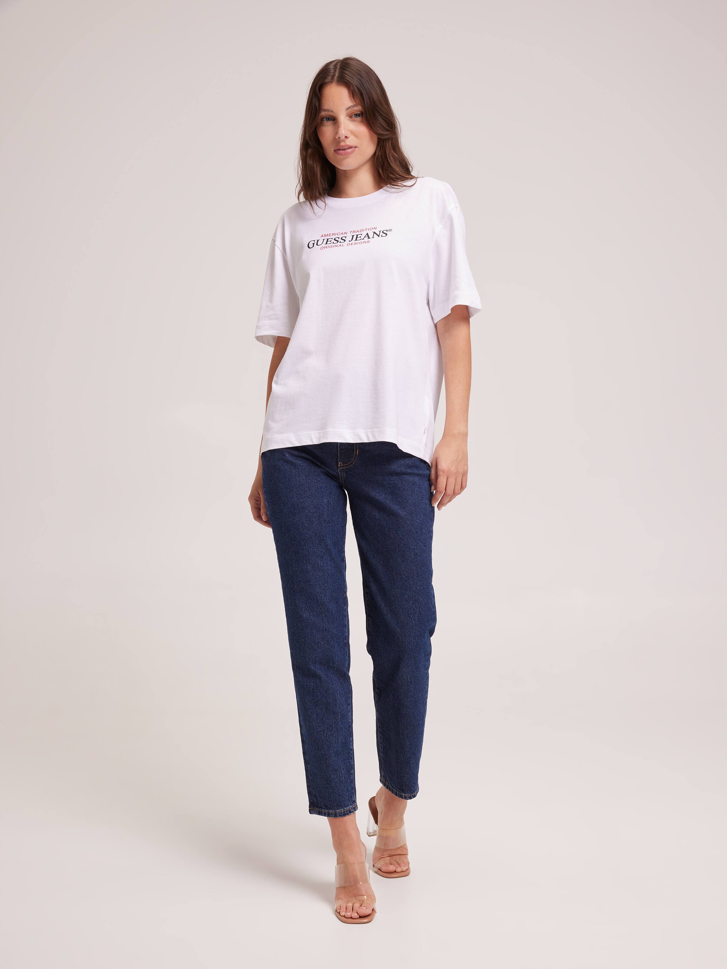 Oversized American Tradition Tee In White