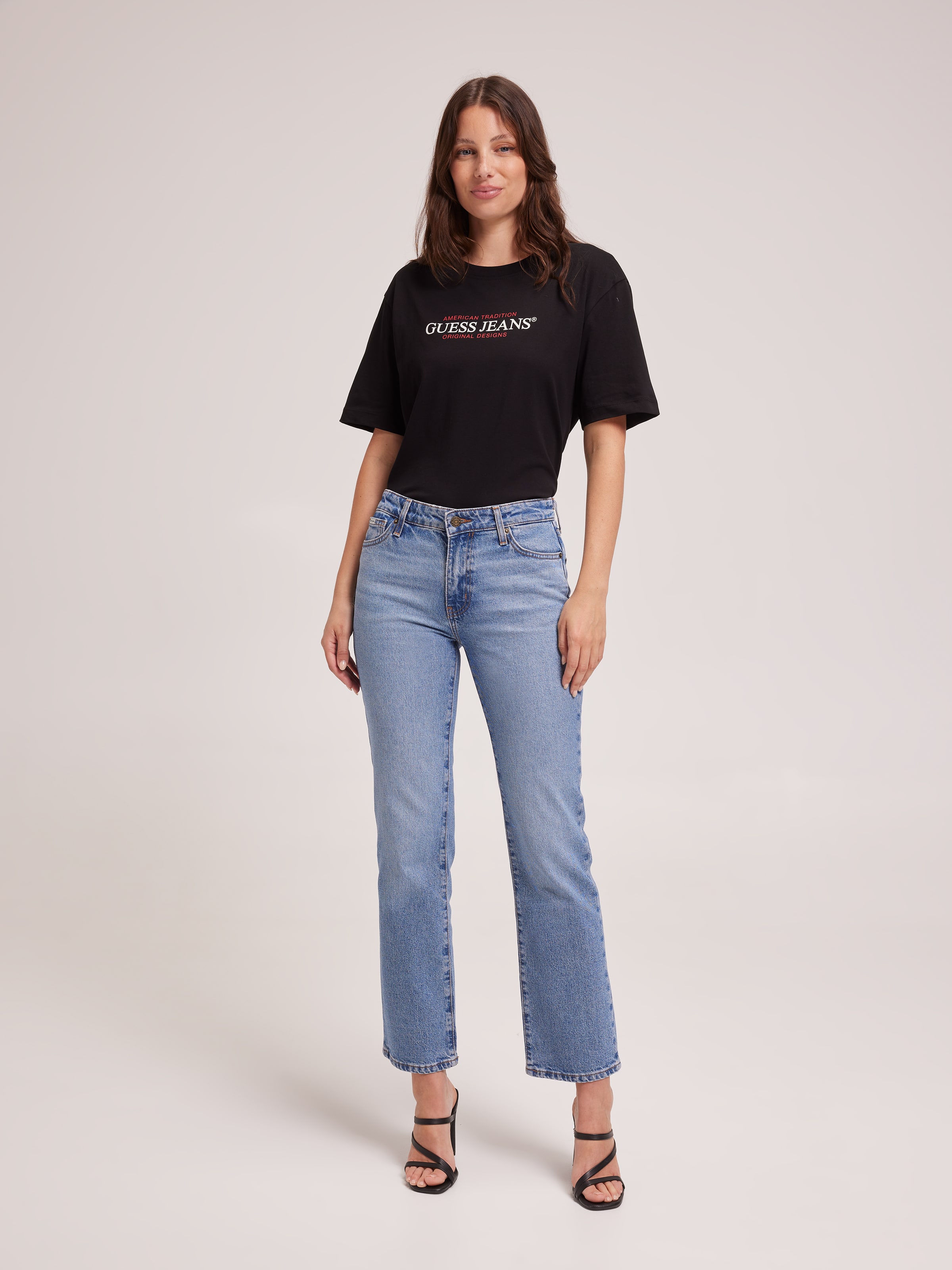 Oversized American Tradition Tee In Black