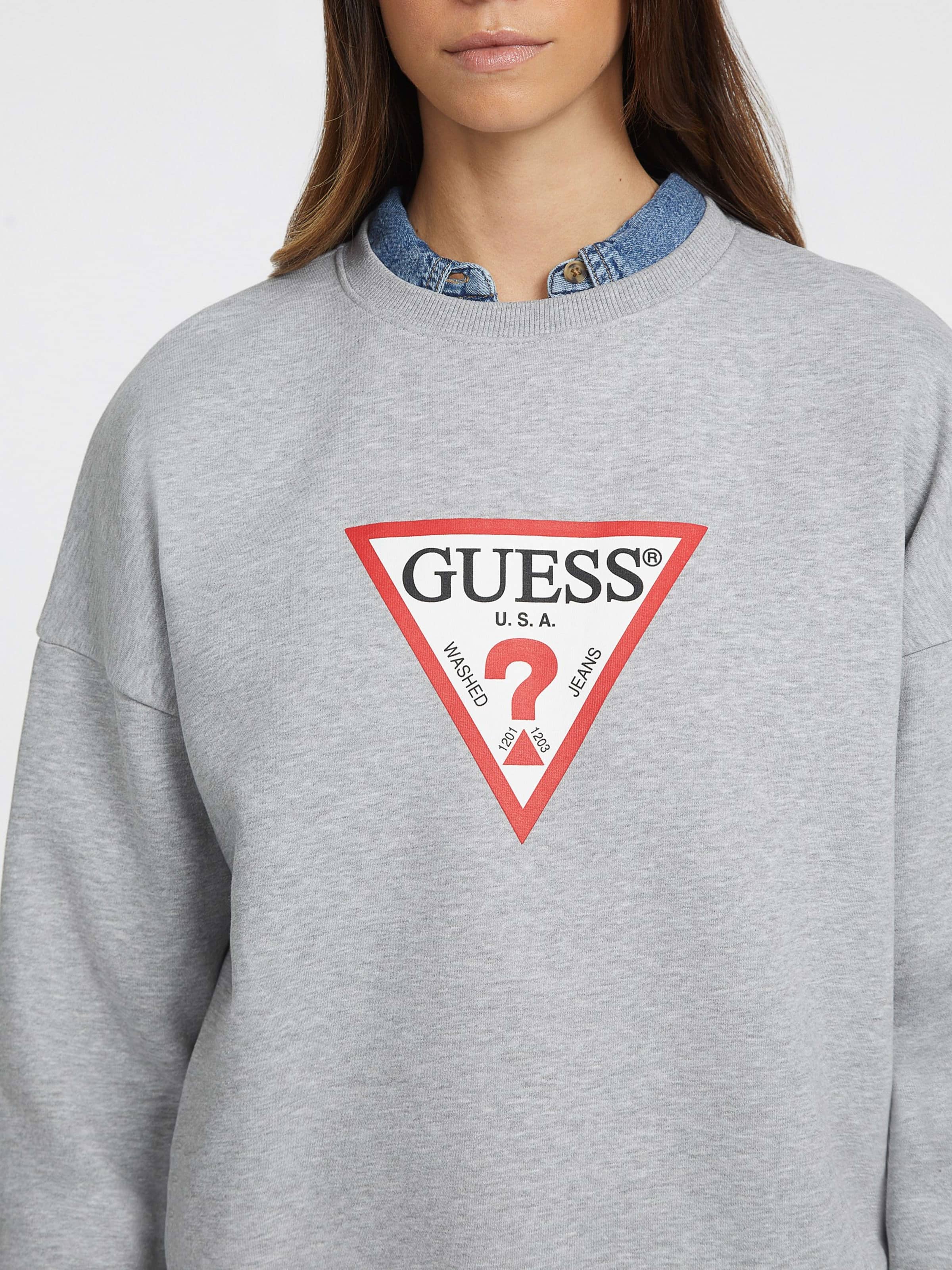 Jeans Iconic Triangle Sweatshirt In Medium Grey Heather