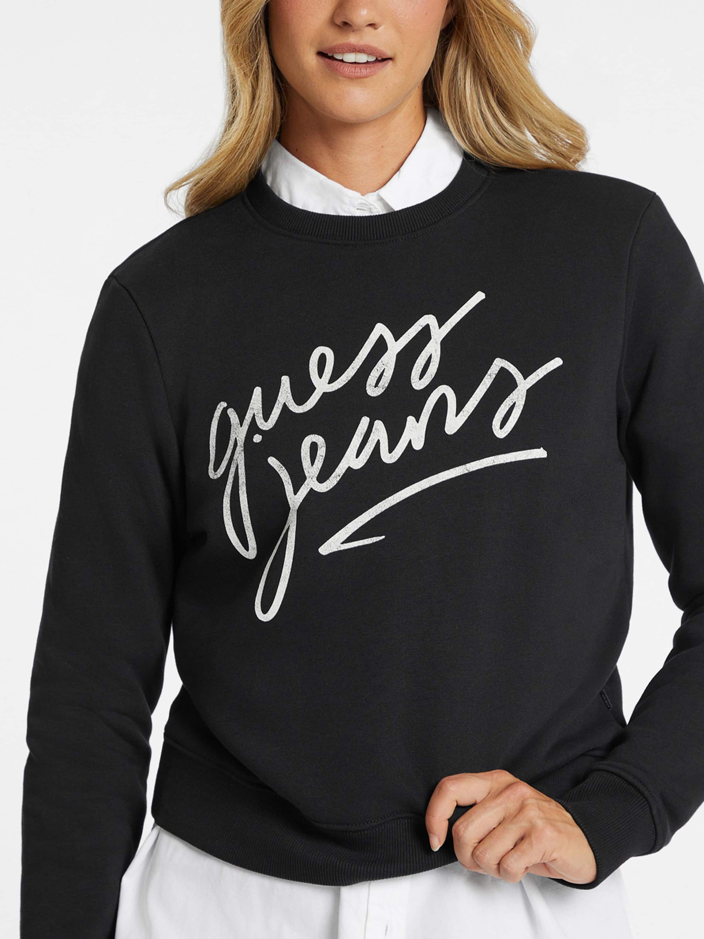 Jeans Regular Italic Logo Sweat In Jet Black