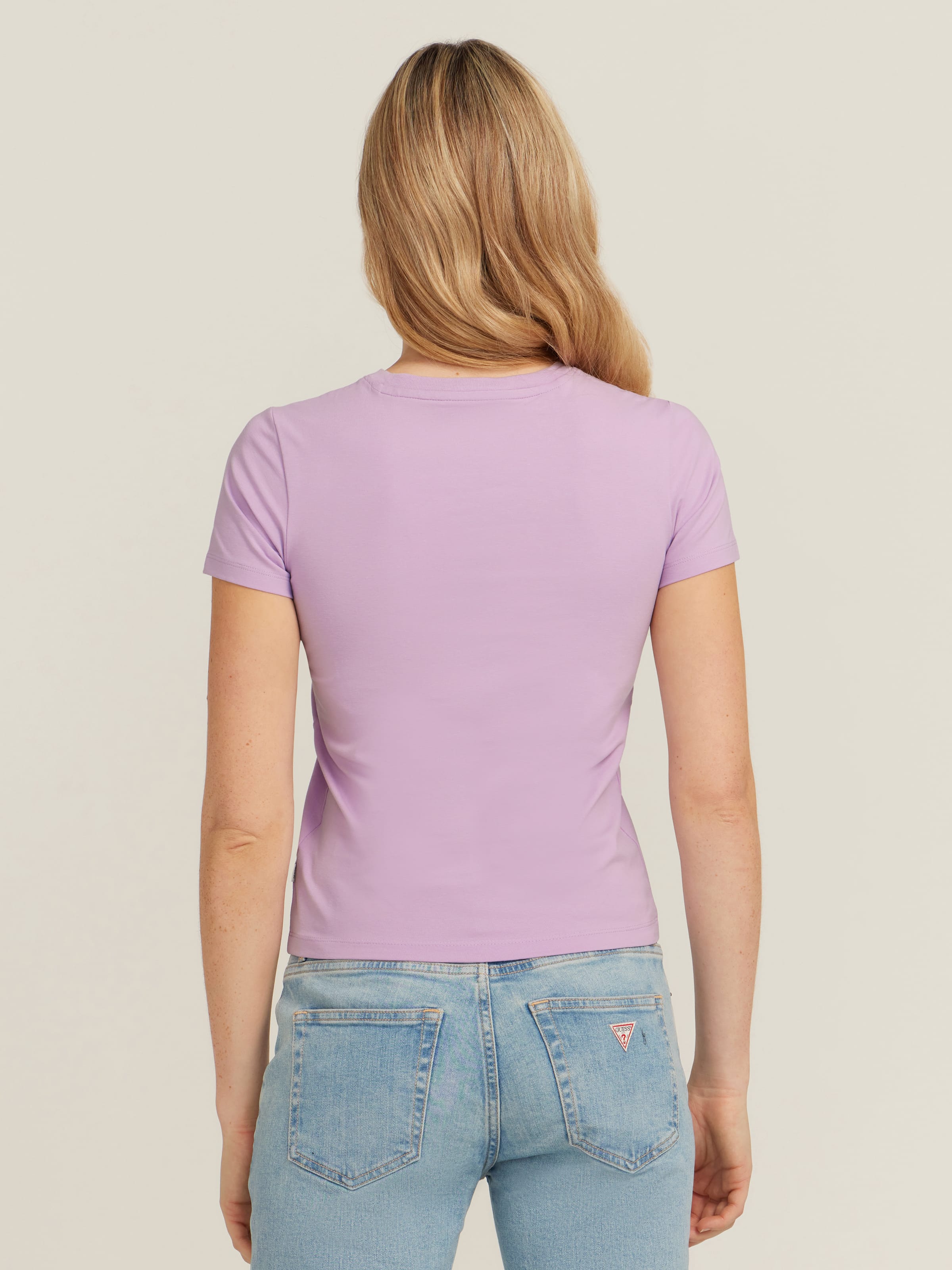 Jeans Slim American Triangle Tee In Lilla Flower