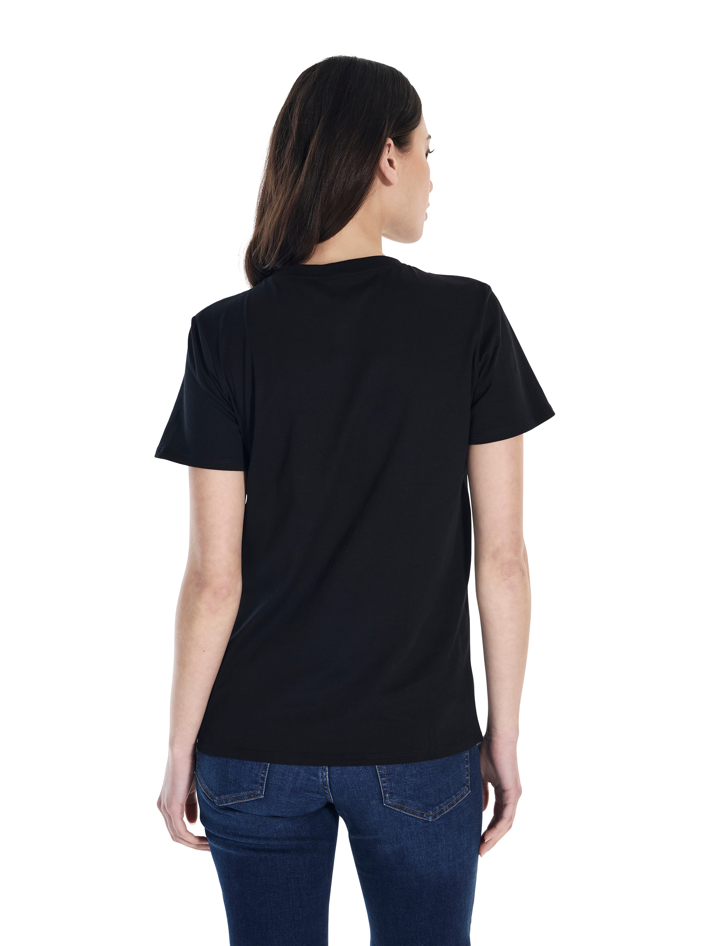 Flower Bling Tee In Black