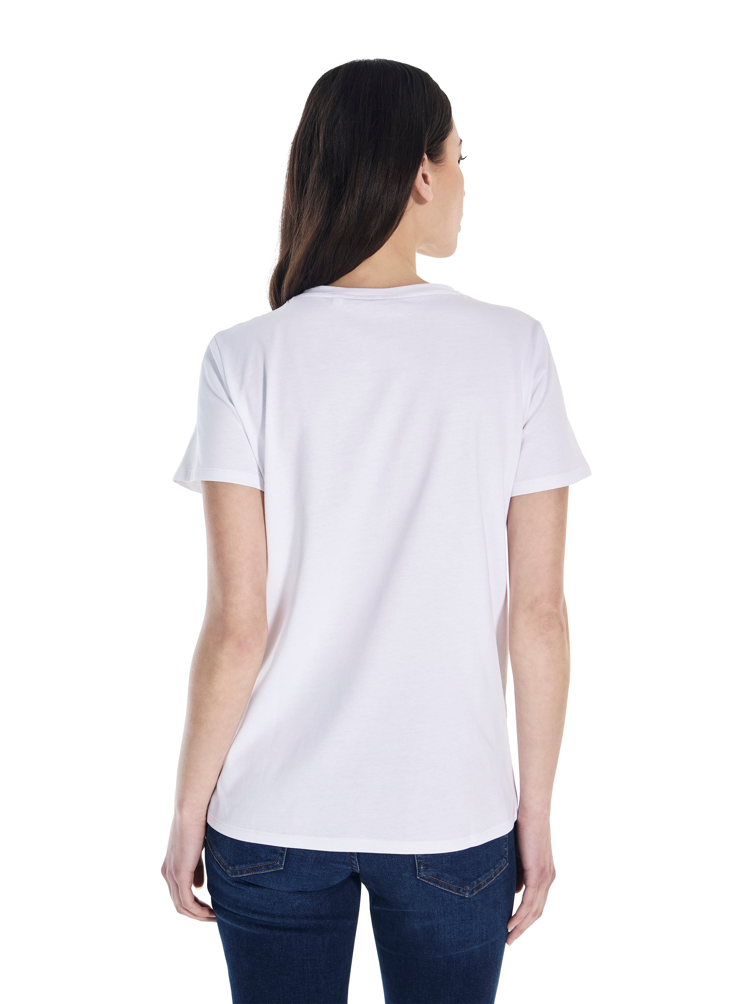 Flower Bling Tee In White