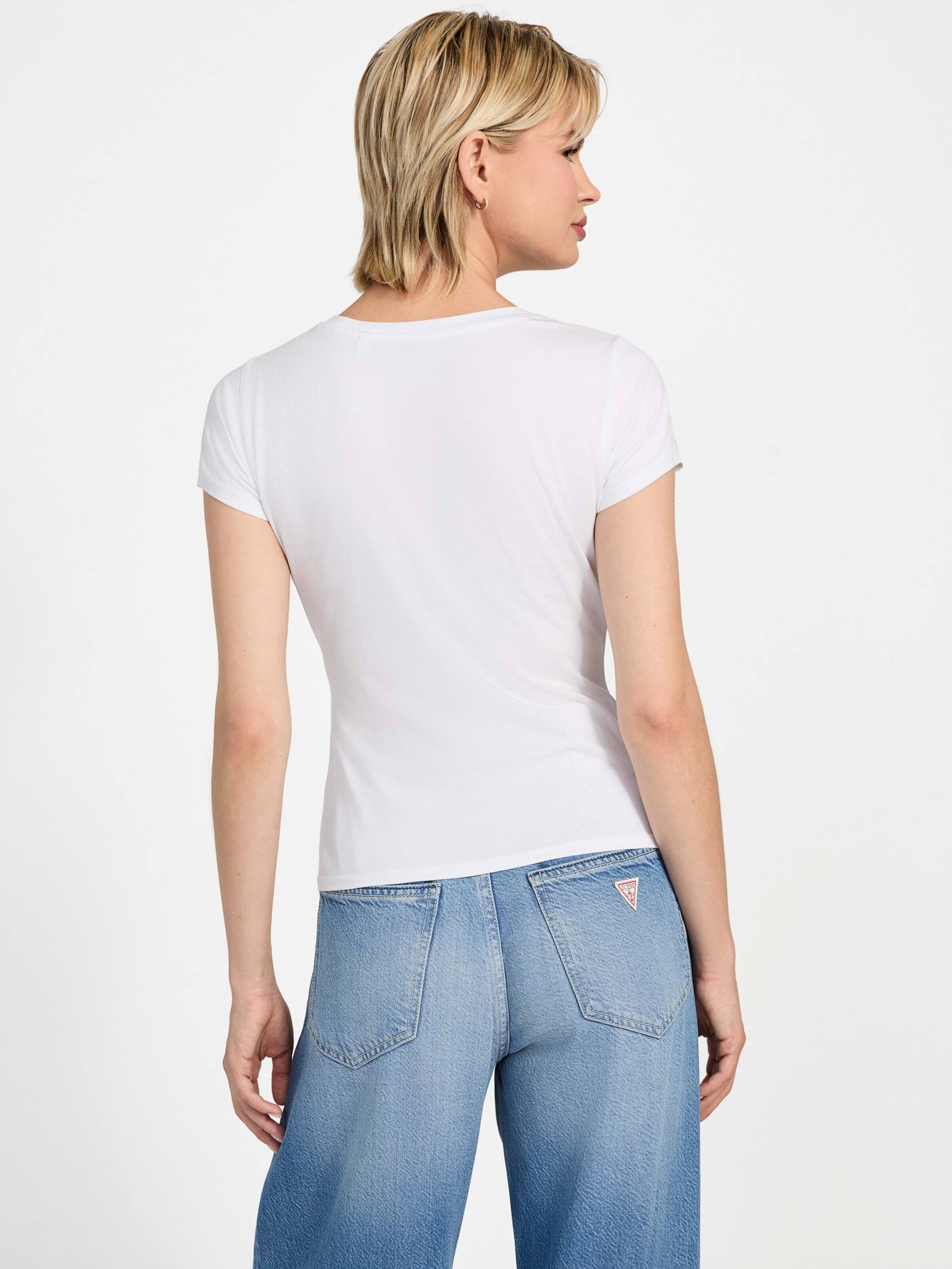 Wavy Cherry Tee In White