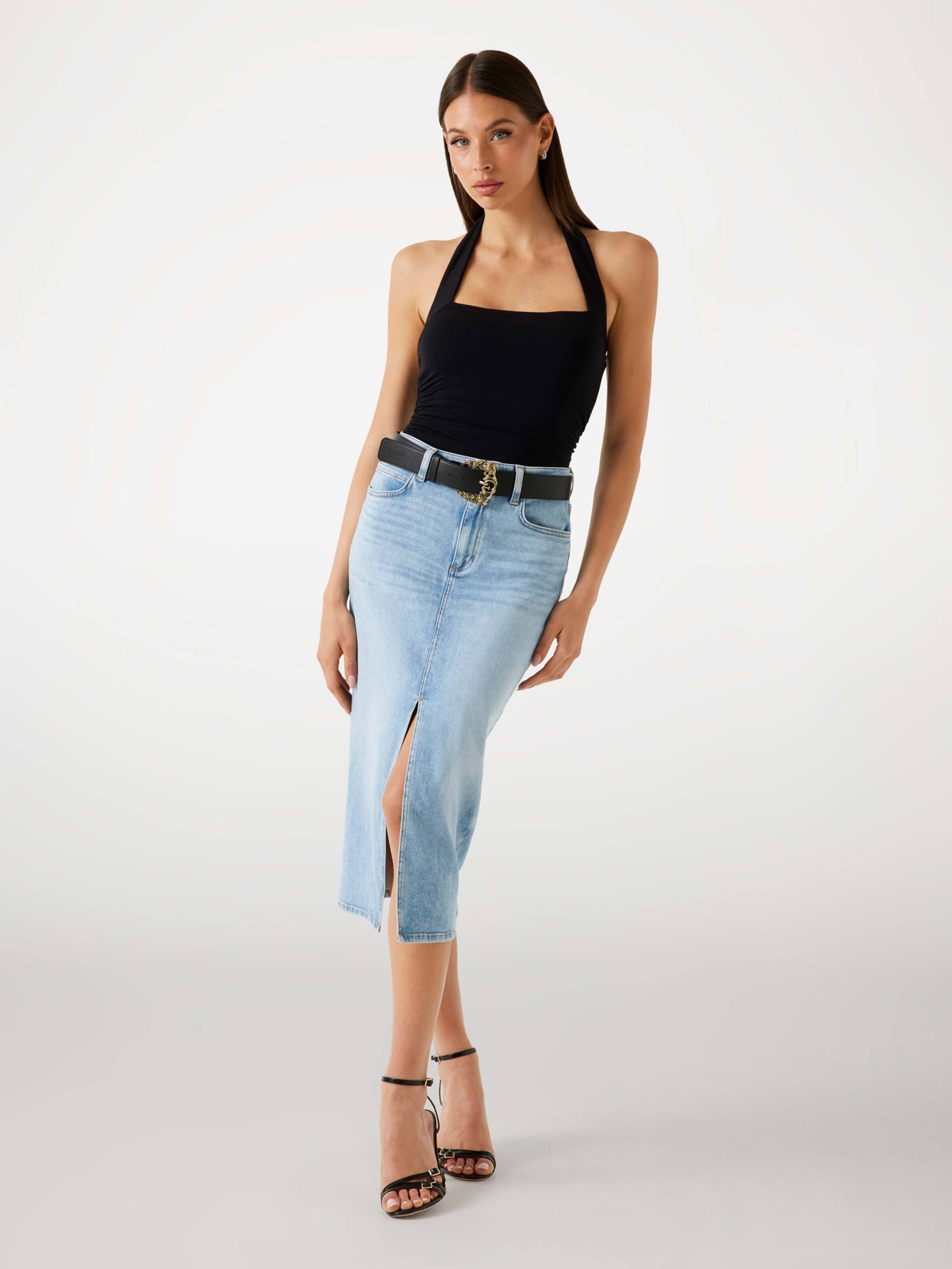 Mila Denim Skirt In Light Denim