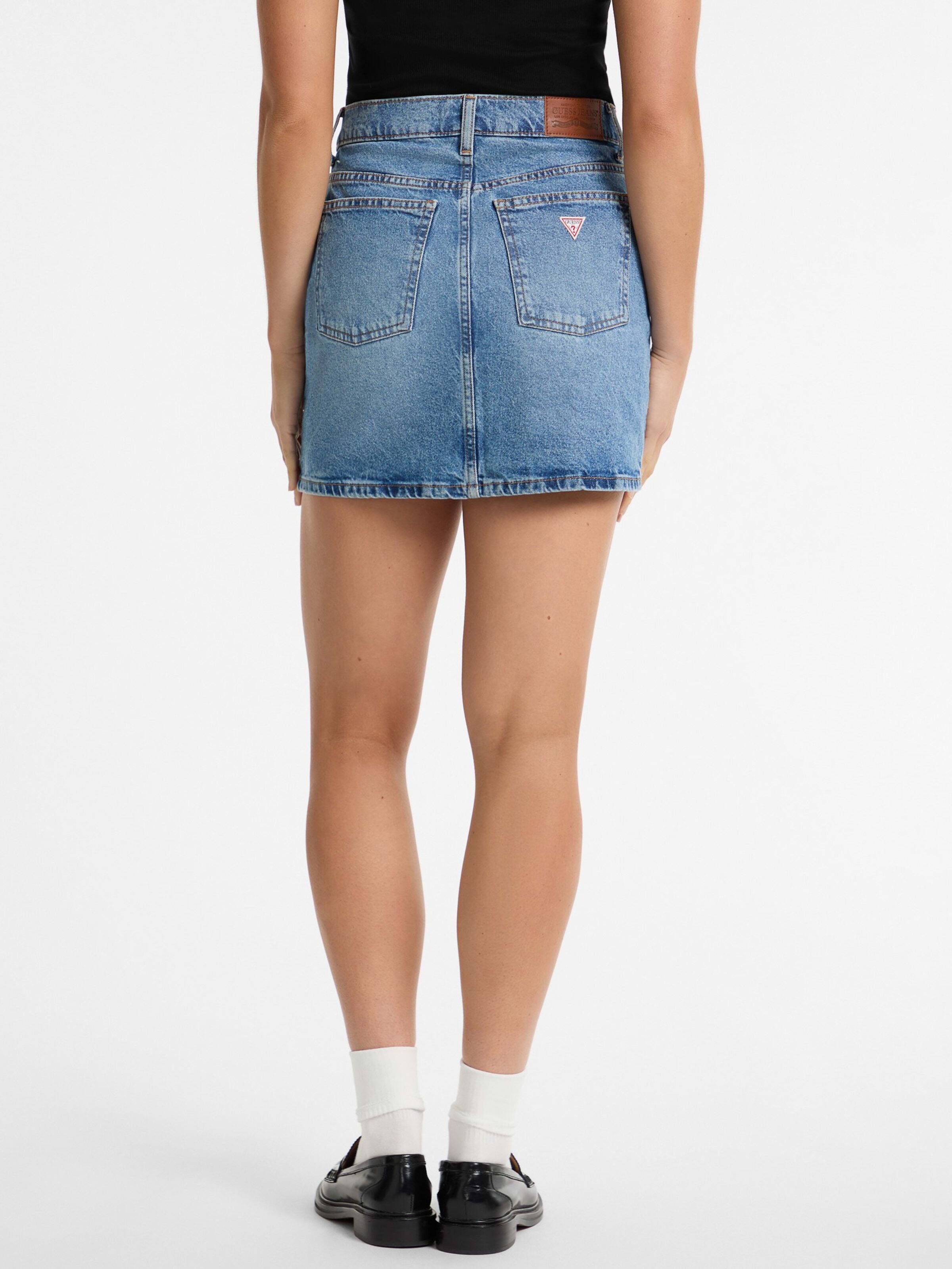 Jeans Classic Mini Skirt In Light Heritage Wash