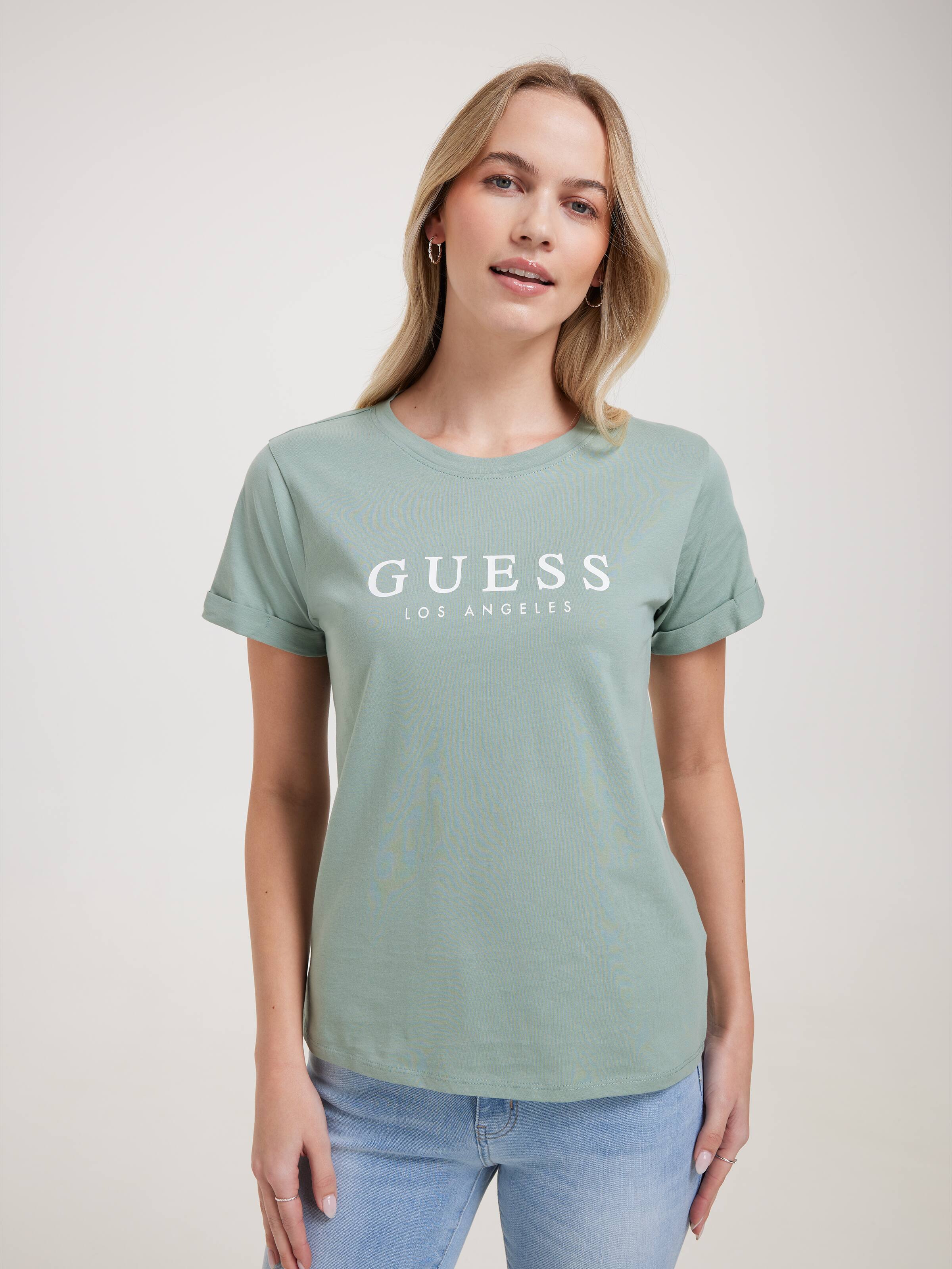 Rolled Up Tee In Malibu Sage