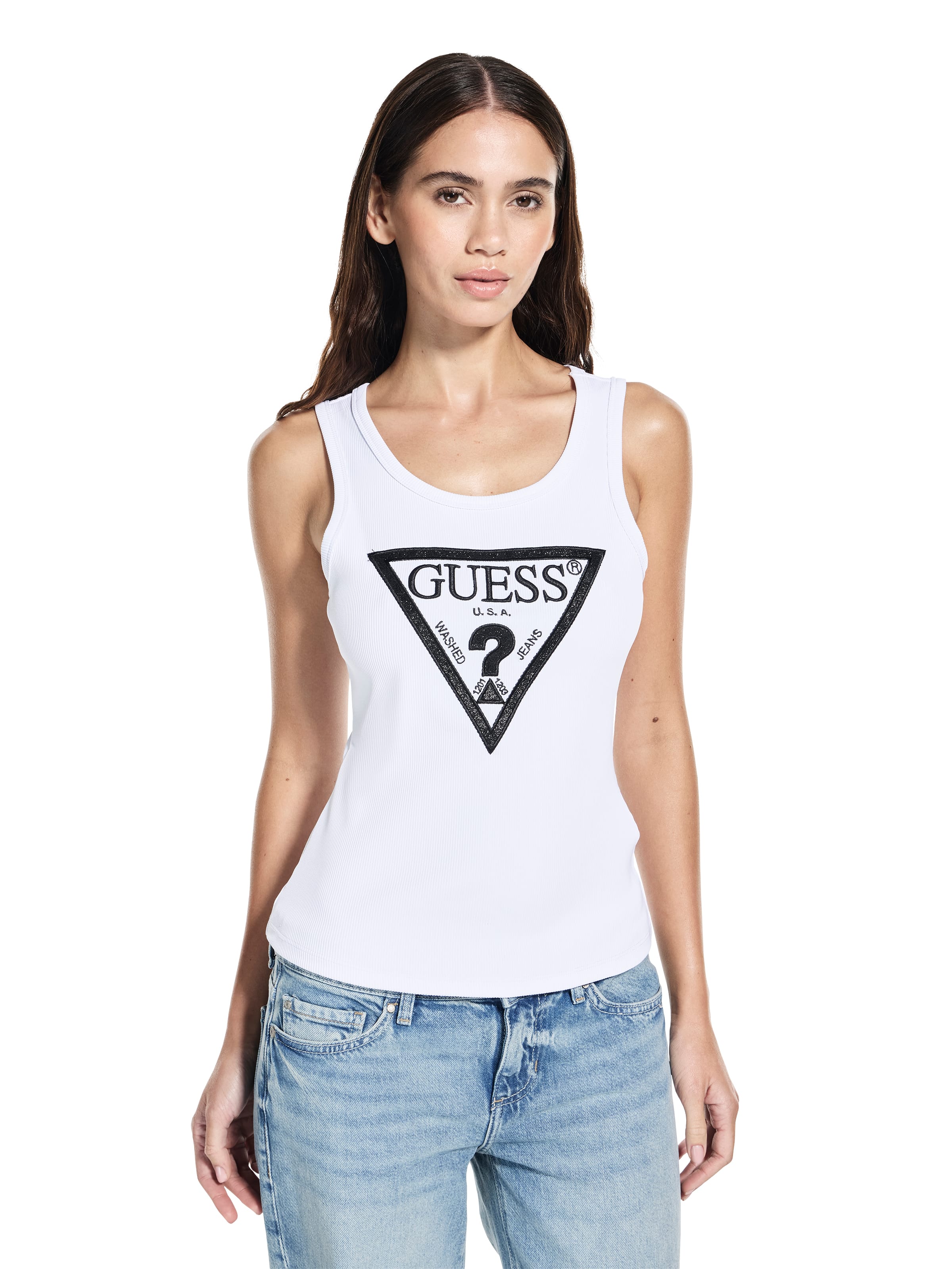 Viviana Logo Tank Top In White