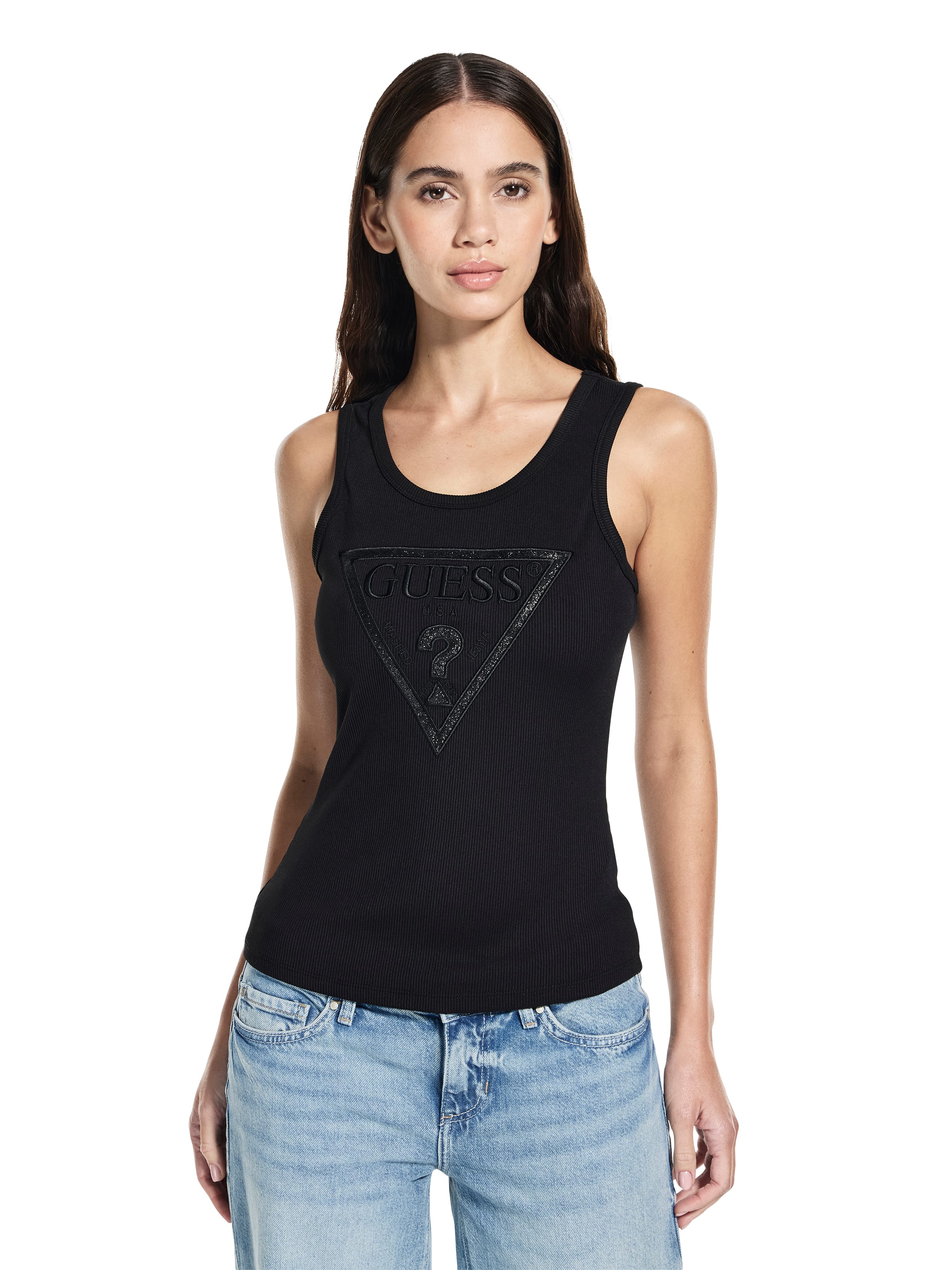 Viviana Logo Tank Top In Black