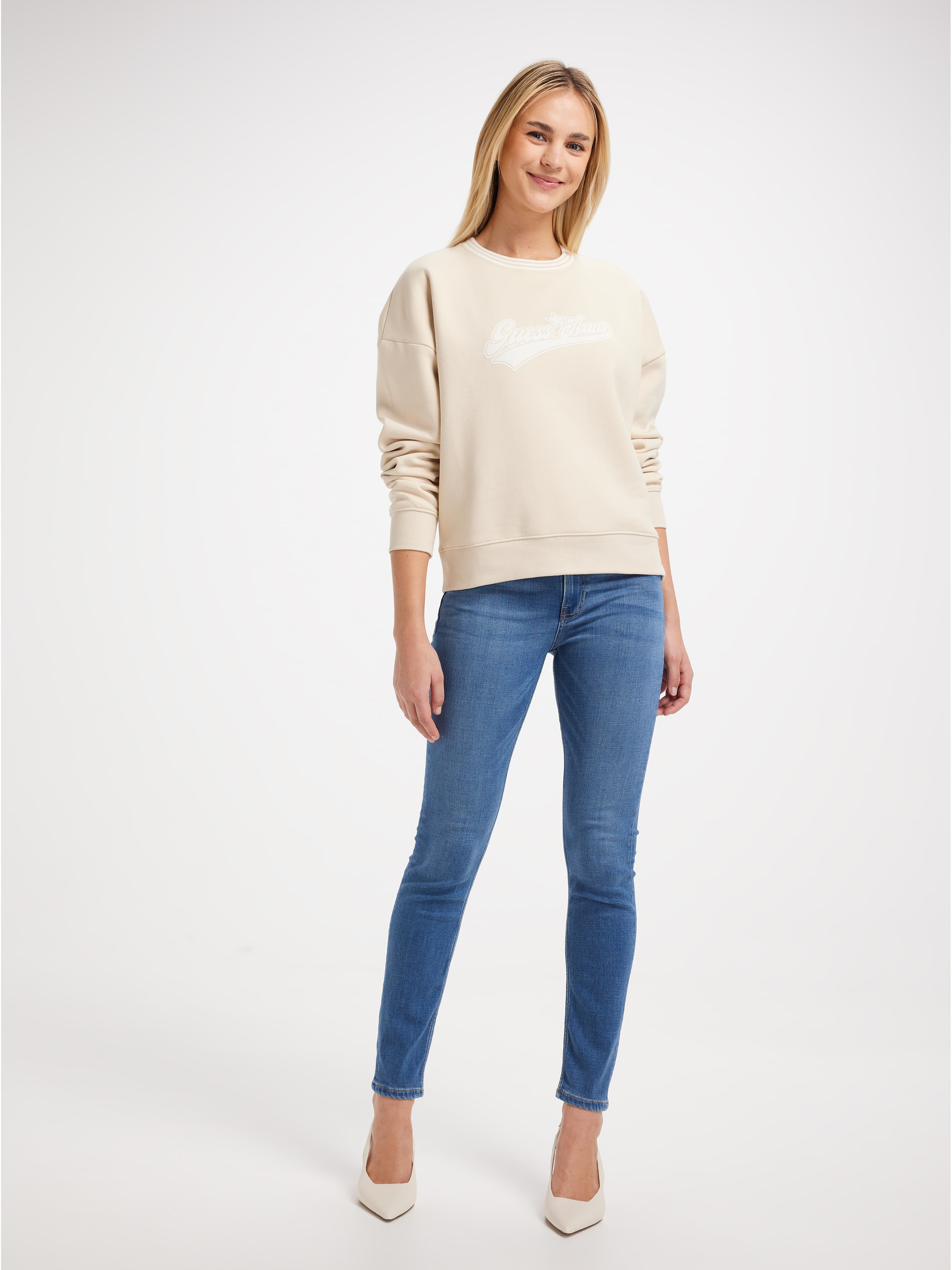 Jeans Oversized Puff Star Sweat In Biscotti
