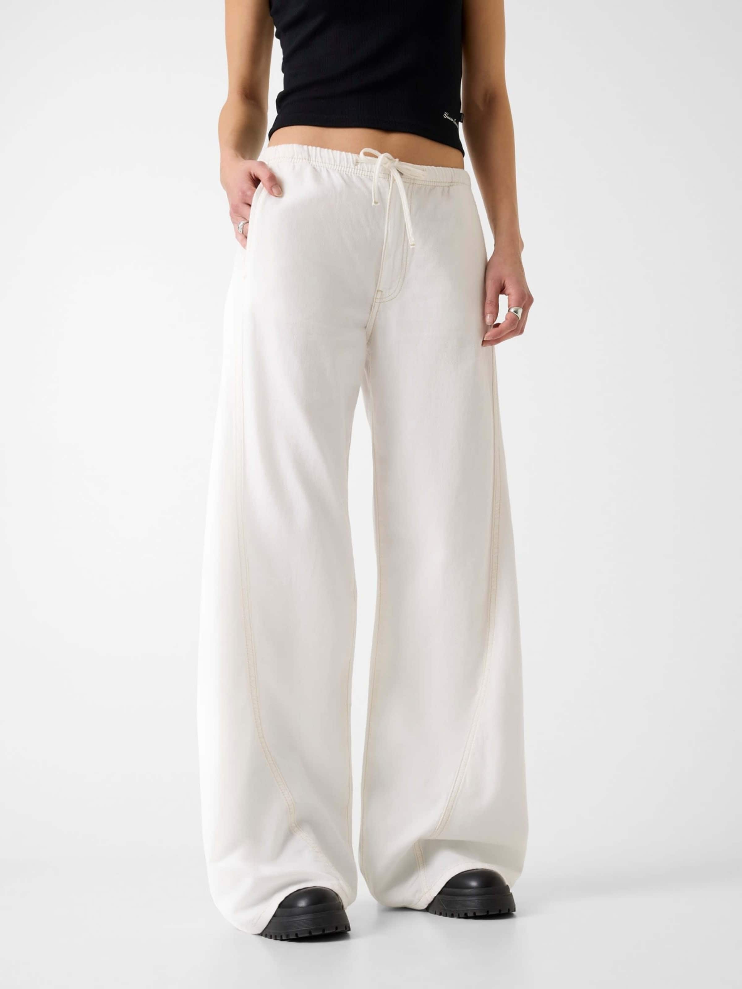 Jeans Jogger Twisted Extrawide In Natural White