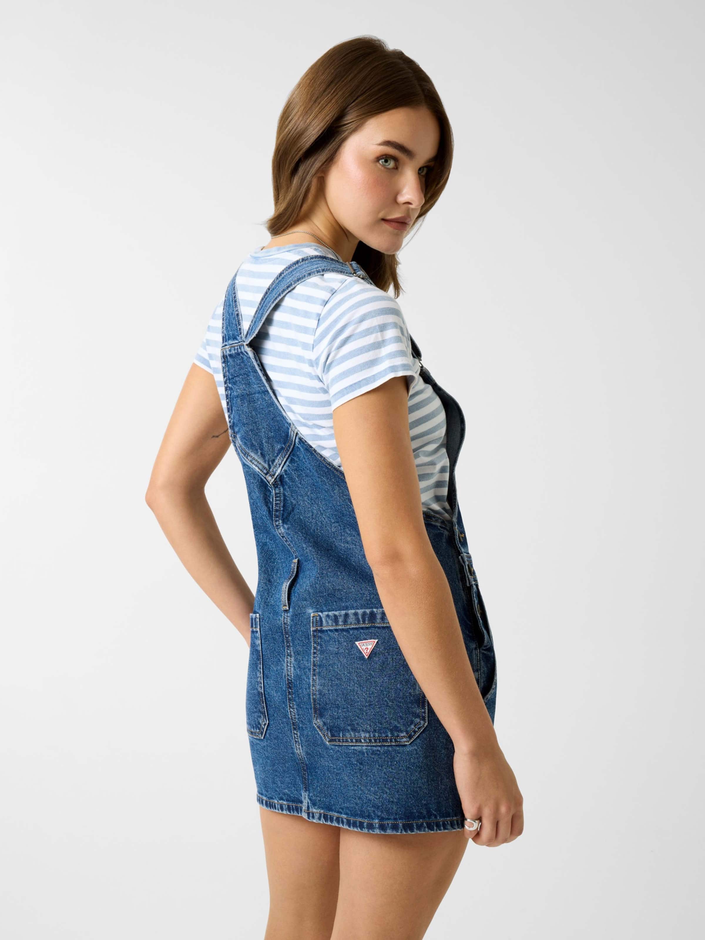 Jeans Overall Dress In Vein Medium Used