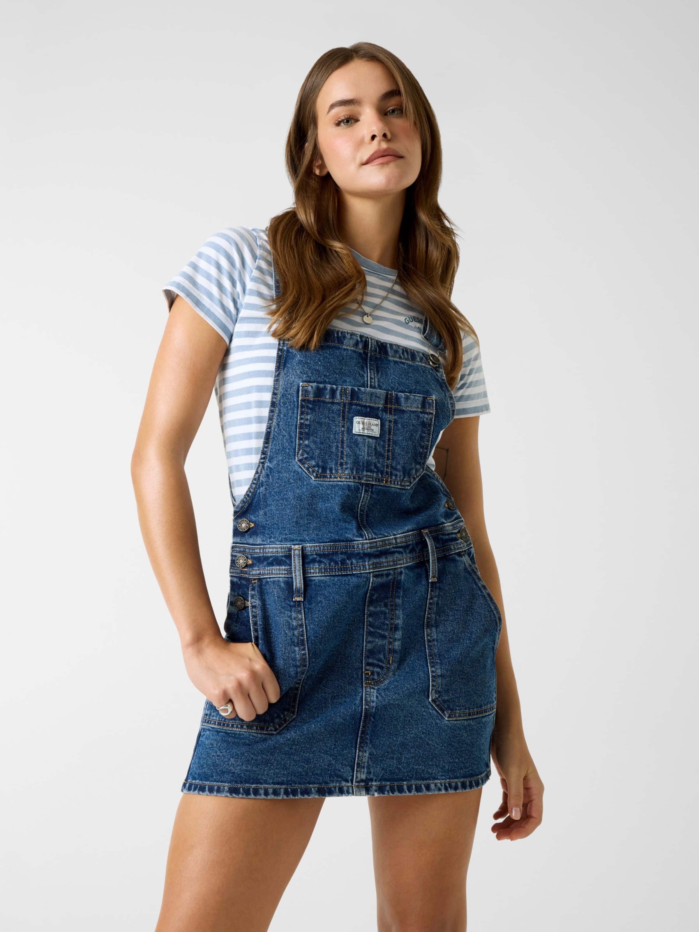 Jeans Overall Dress In Vein Medium Used