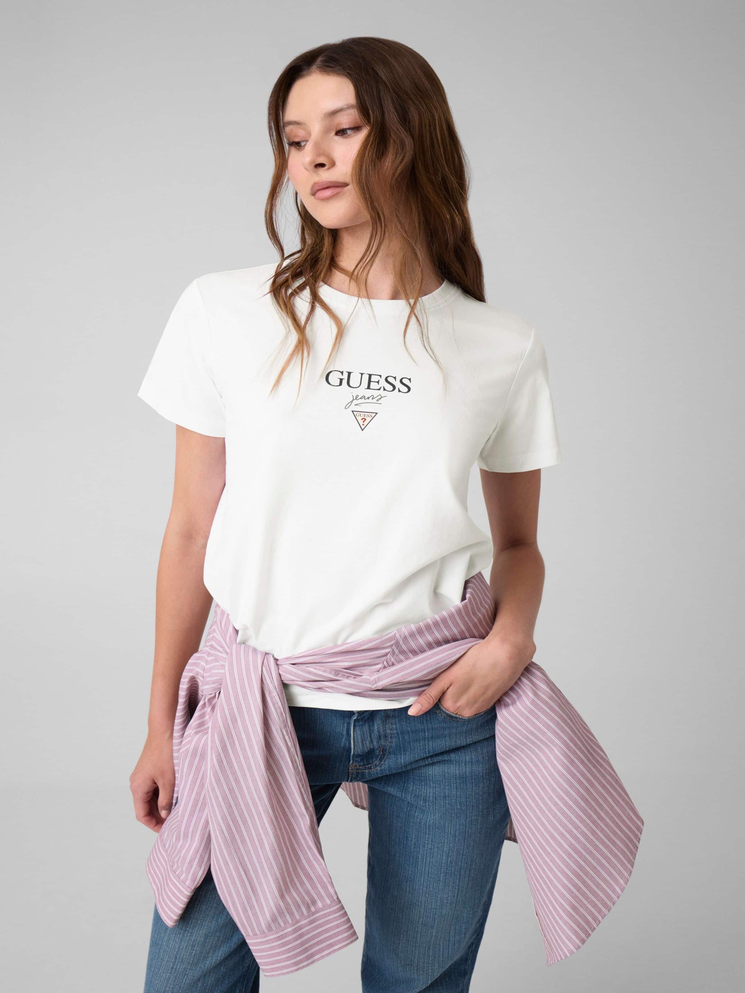 Jeans Baker Logo Regular Tee In Pure White